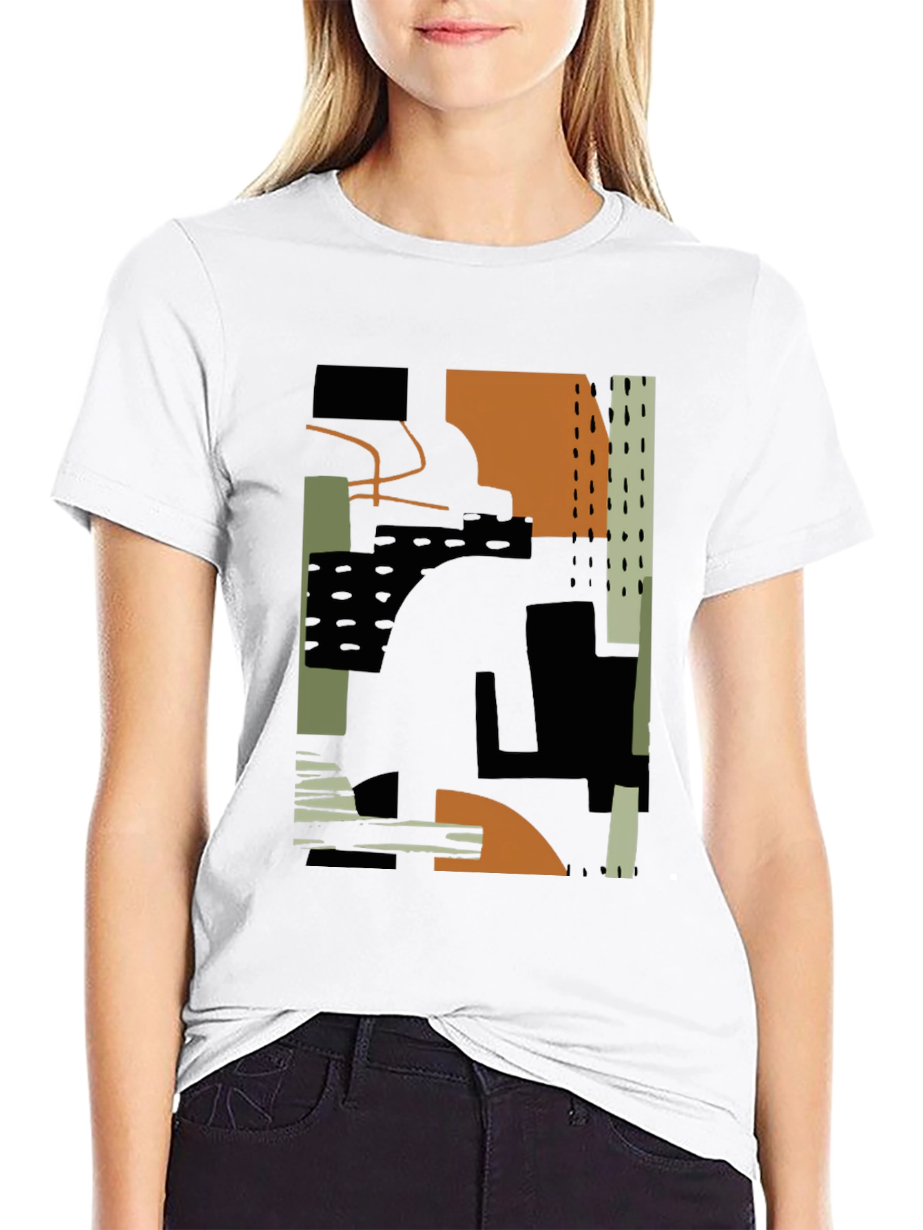 Abstract Art Tee - Modern Black T-Shirt