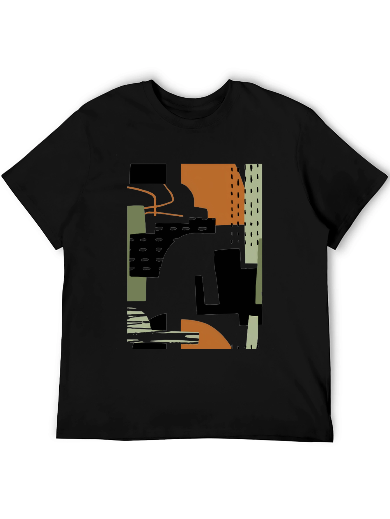 Abstract Art Tee - Modern Black T-Shirt