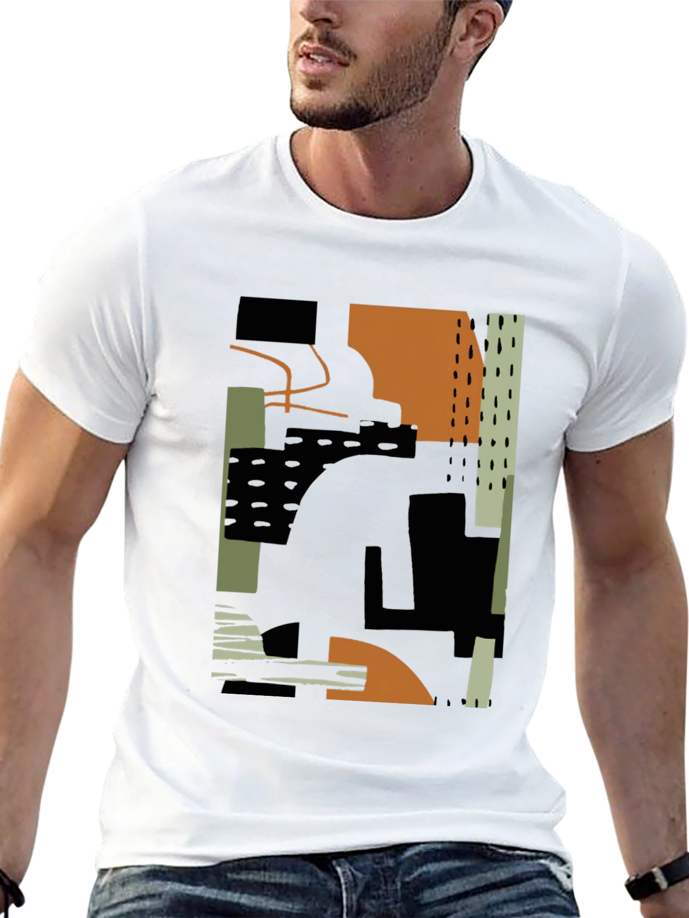 Abstract Art Tee - Modern Black T-Shirt