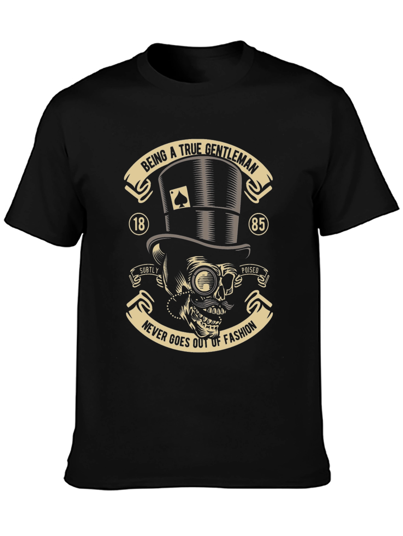 Gentleman Skull Graphic Tee - Never Out of Fashion