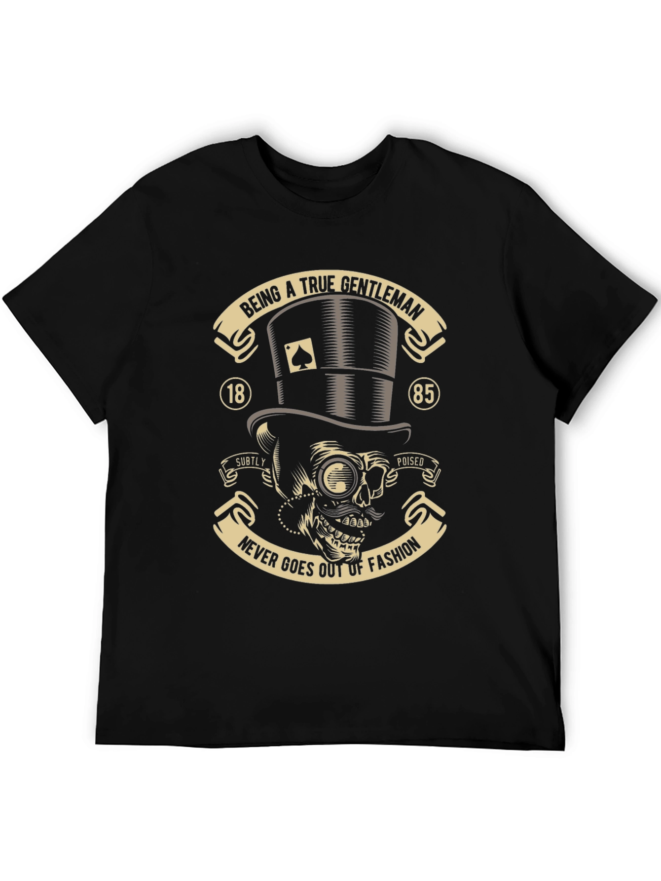 Gentleman Skull Graphic Tee - Never Out of Fashion