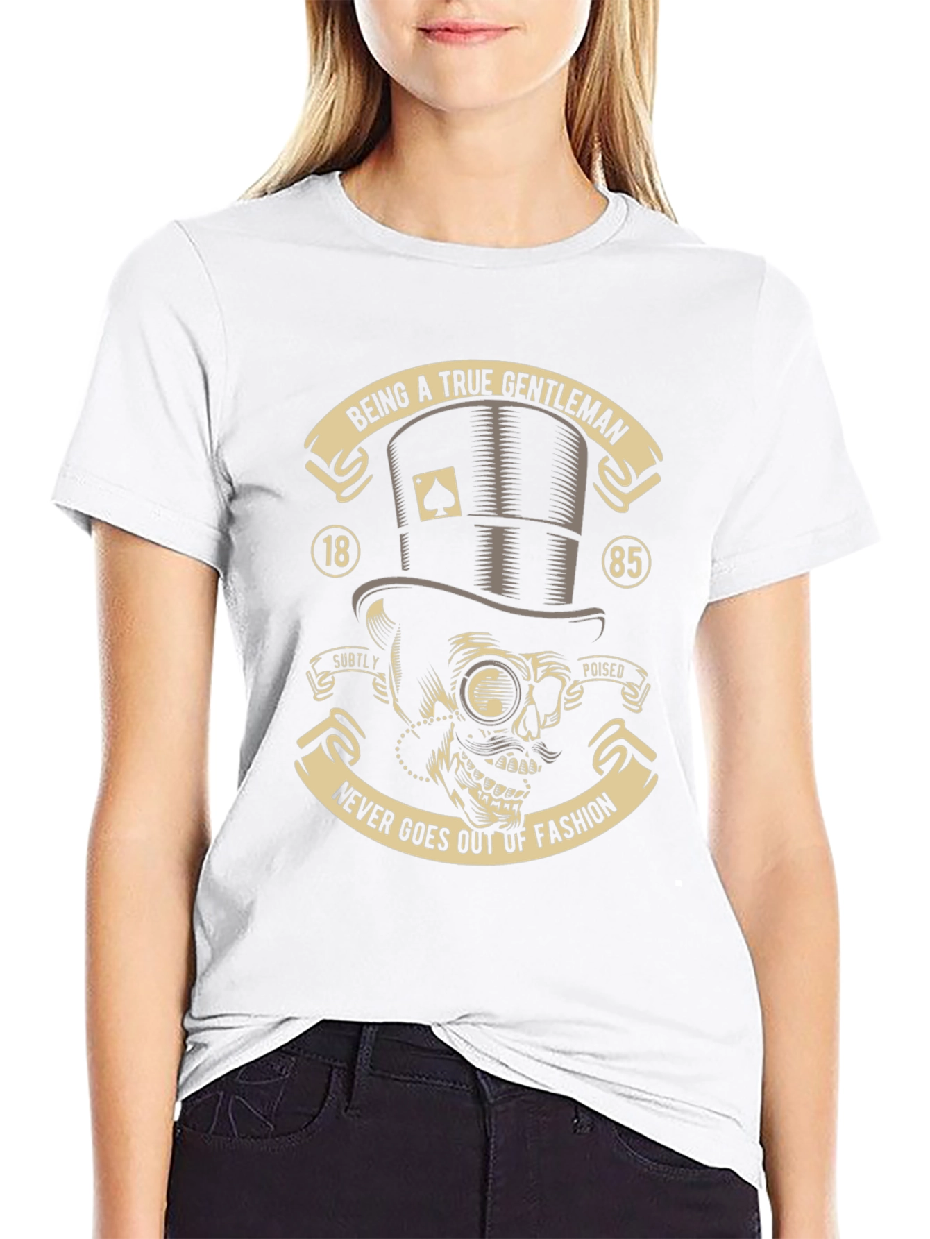 Gentleman Skull Graphic Tee - Never Out of Fashion