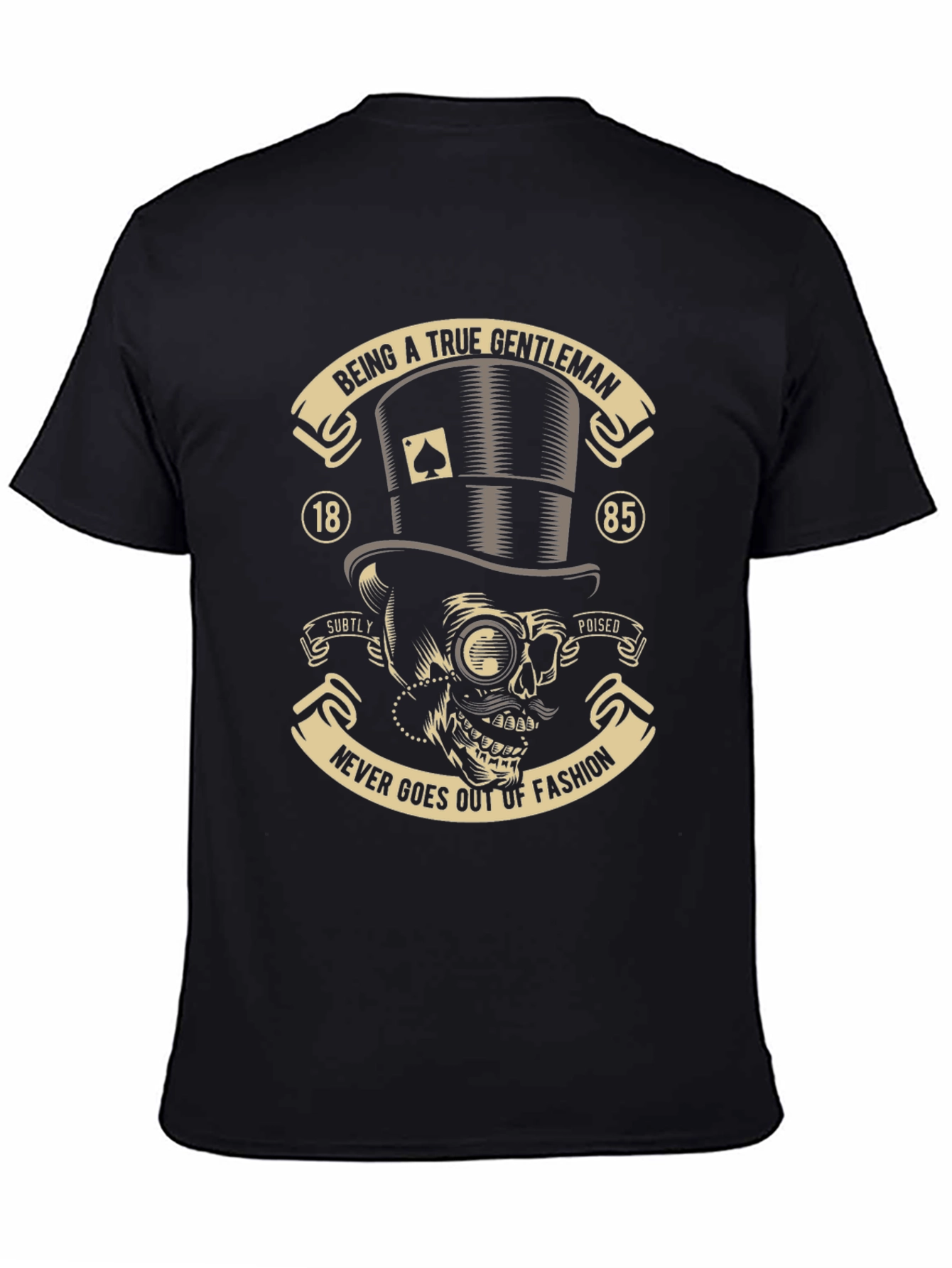 Gentleman Skull Graphic Tee - Never Out of Fashion