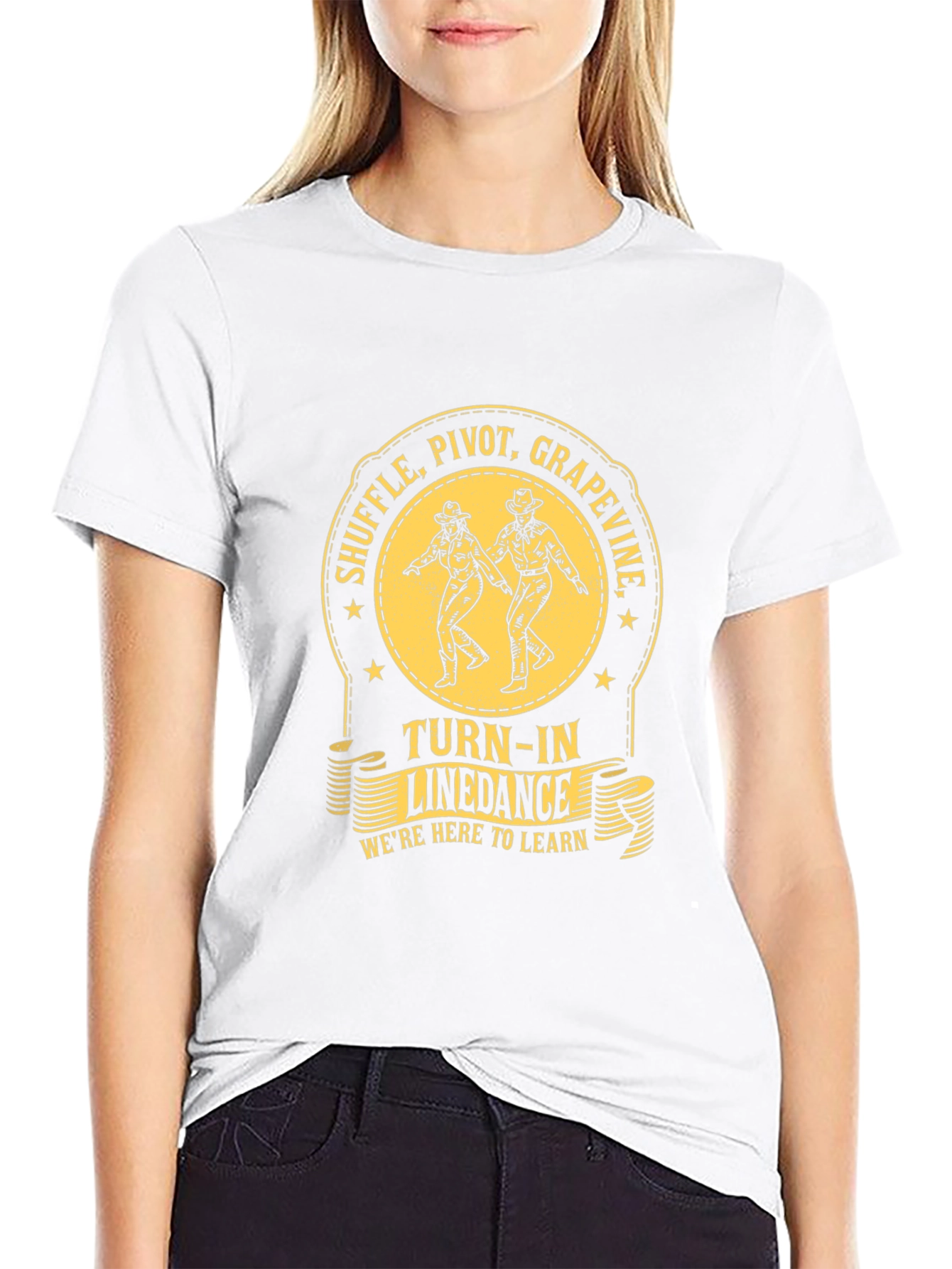 Line Dance T-Shirt: Shuffle Pivot Grapevine