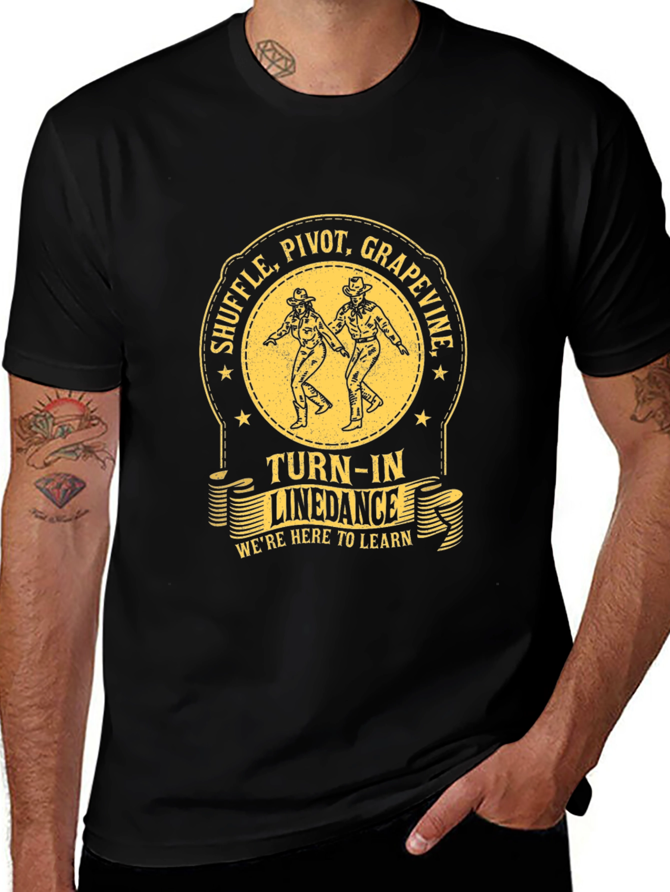 Line Dance T-Shirt: Shuffle Pivot Grapevine