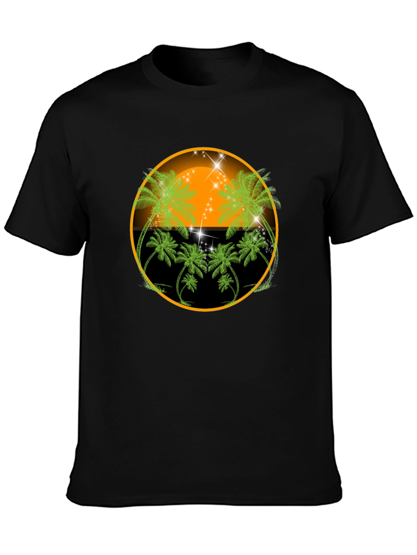 Tropical Palm Tree Sunset Graphic Tee