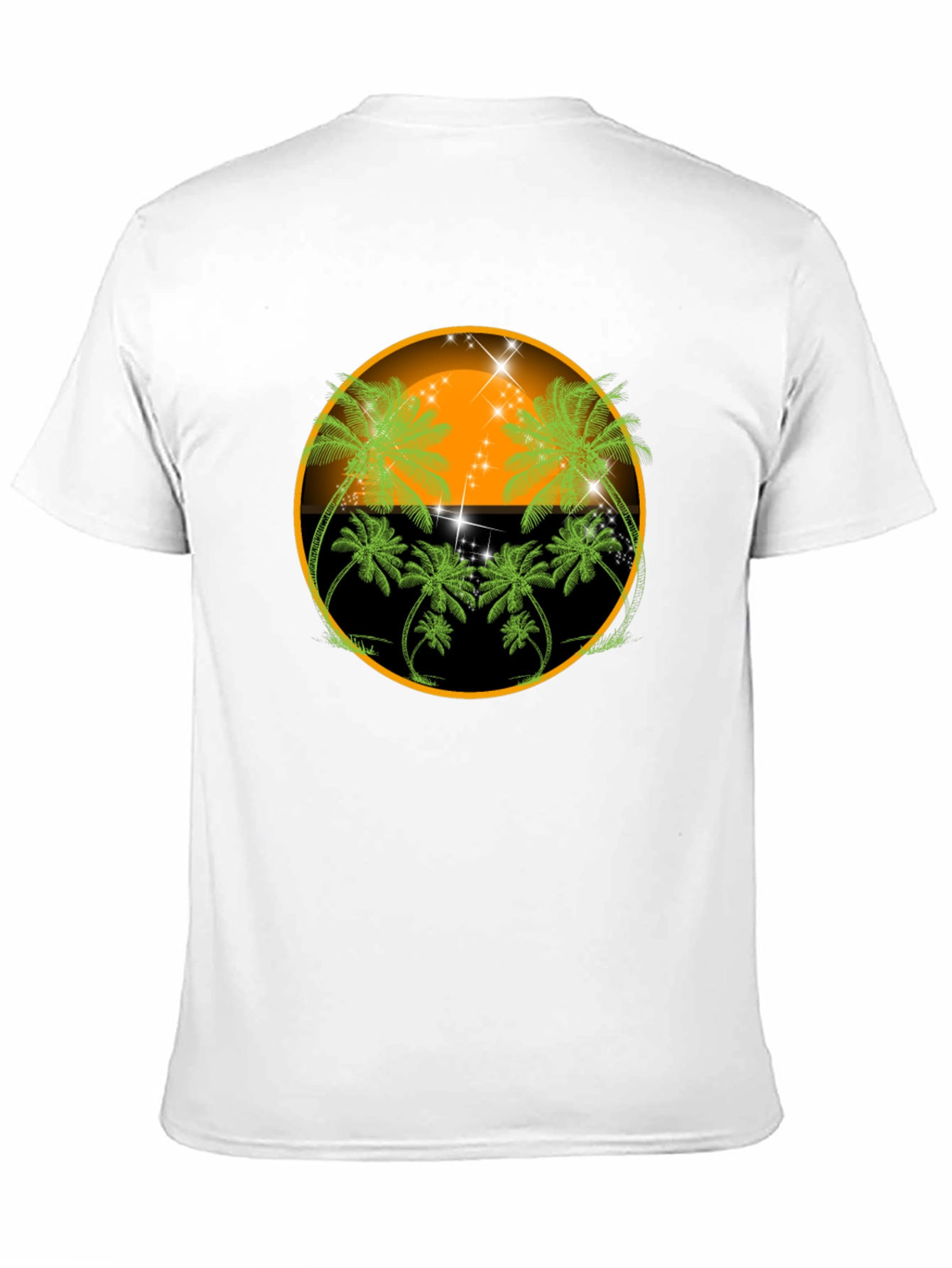 Tropical Palm Tree Sunset Graphic Tee