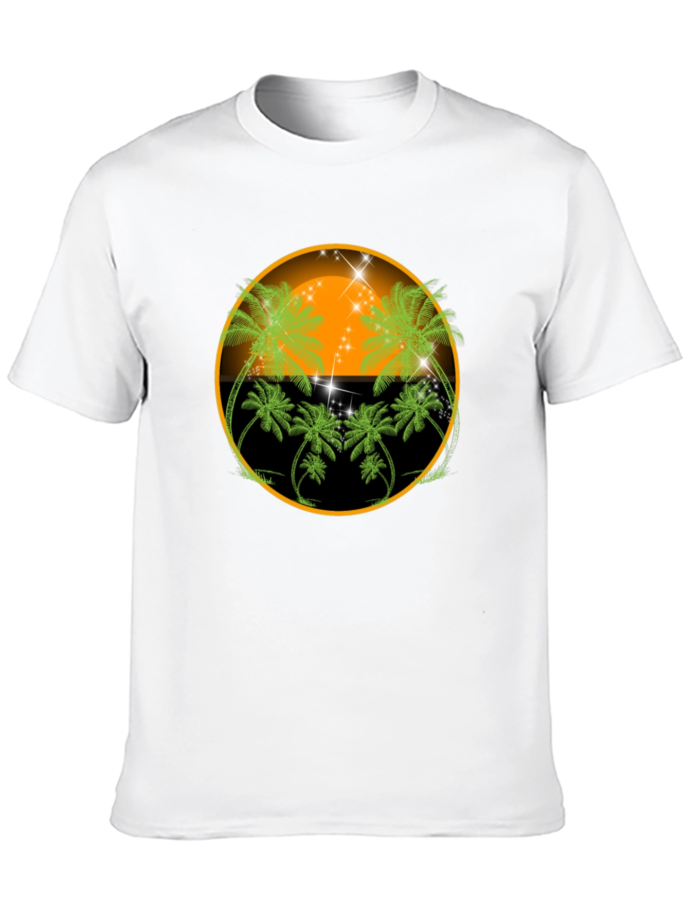 Tropical Palm Tree Sunset Graphic Tee