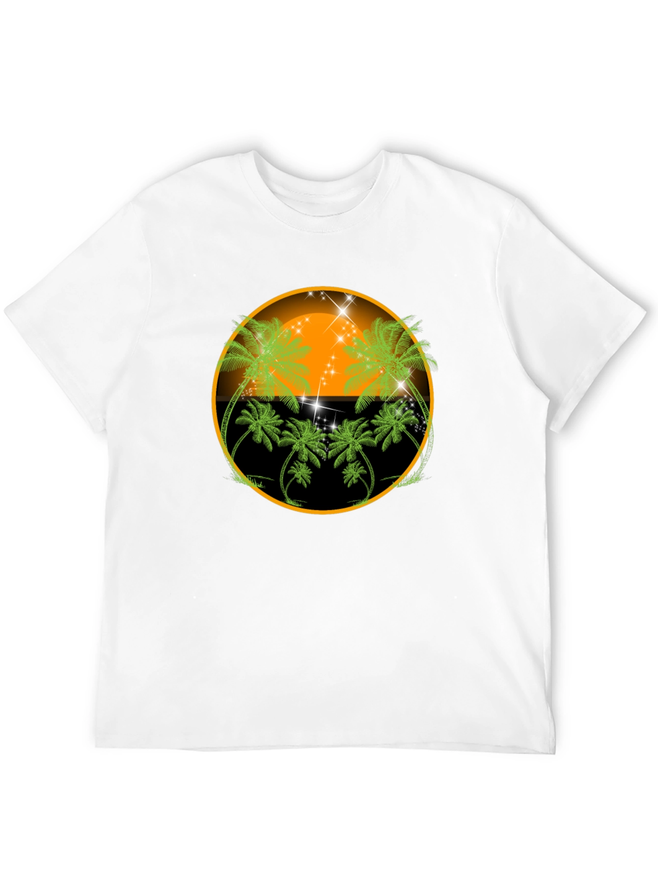 Tropical Palm Tree Sunset Graphic Tee