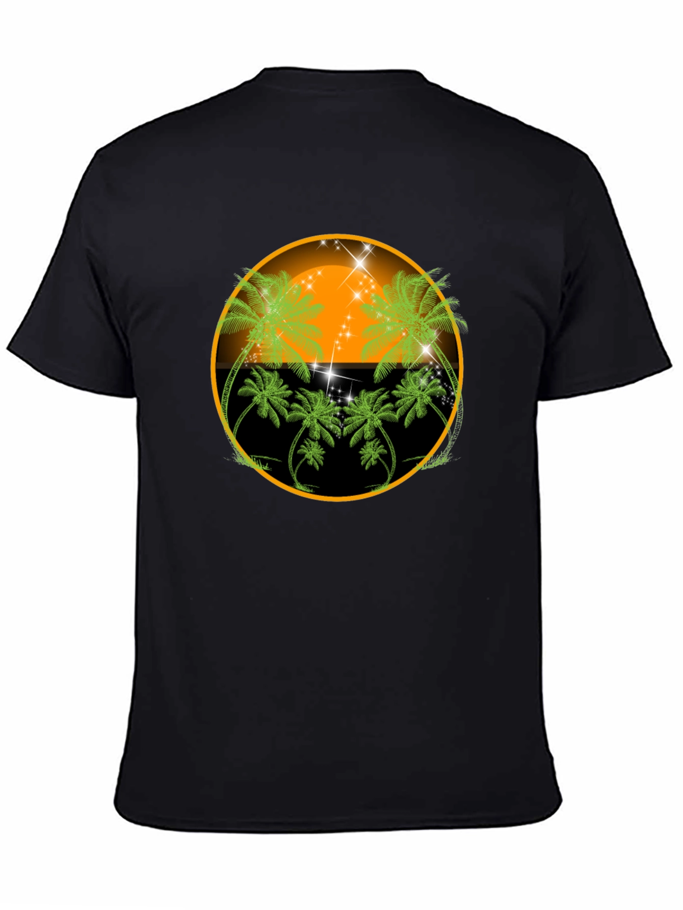 Tropical Palm Tree Sunset Graphic Tee