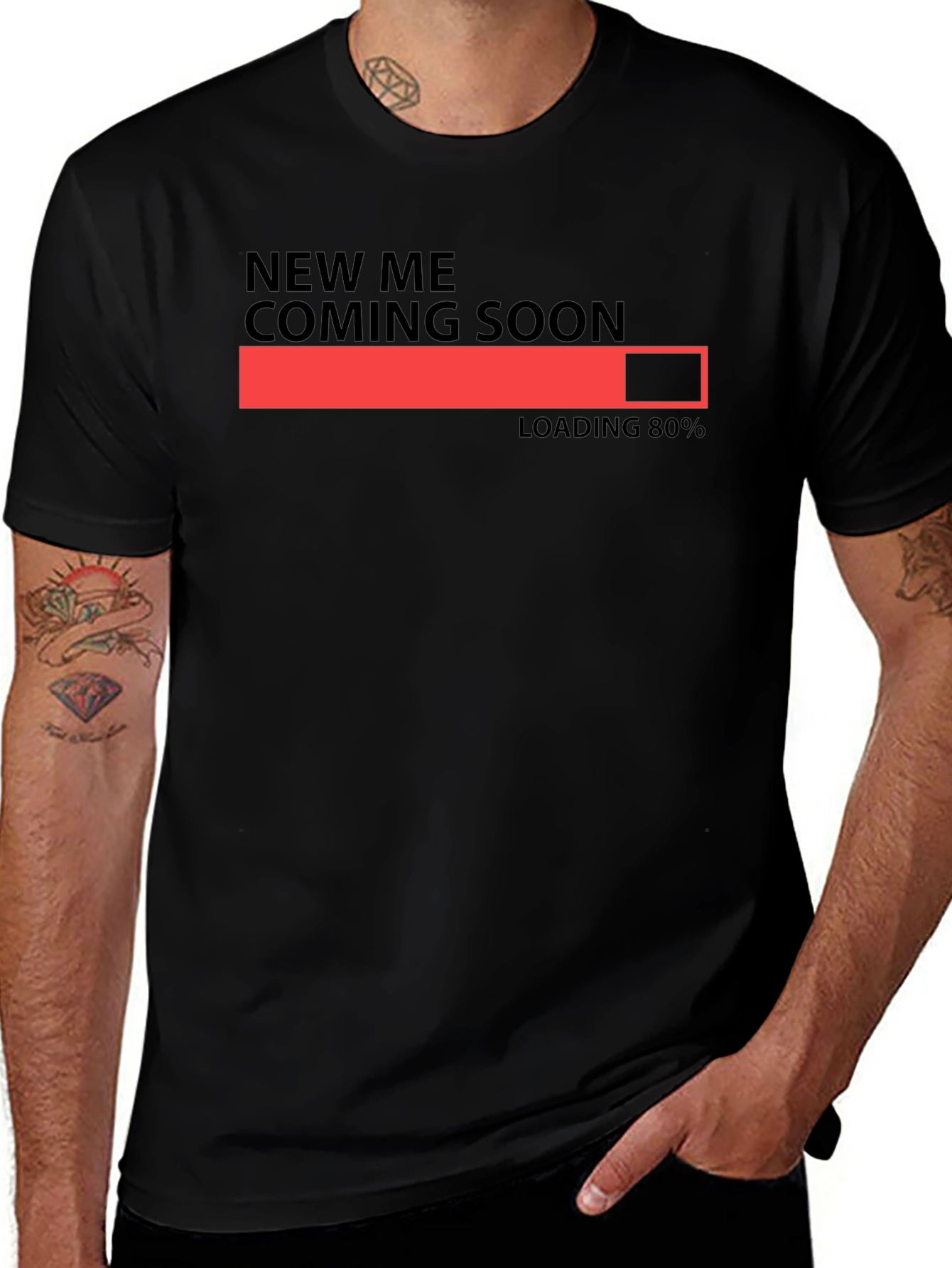 New Me Coming Soon Loading Bar Graphic T-Shirt