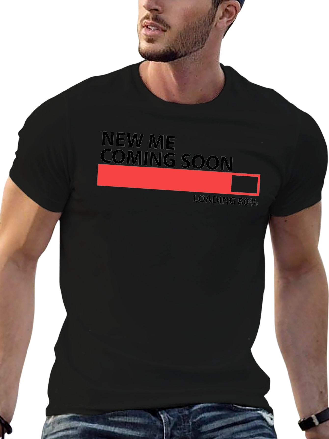 New Me Coming Soon Loading Bar Graphic T-Shirt