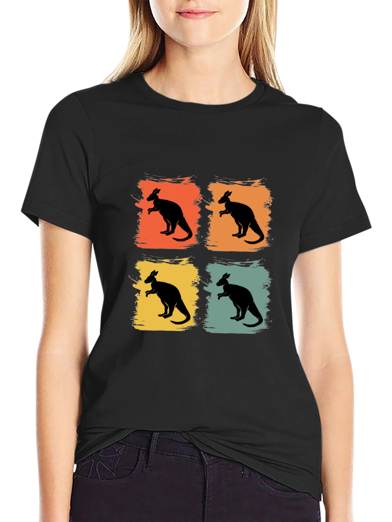 Retro Kangaroo Graphic T-Shirt - Fun Aussie Style
