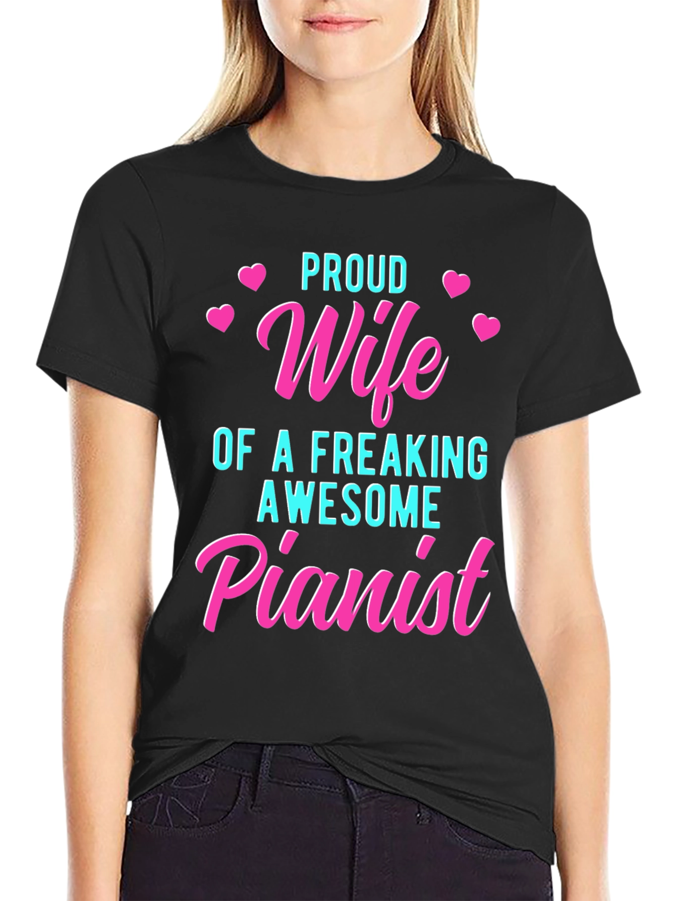 Proud Wife of a Freaking Awesome Pianist T-Shirt