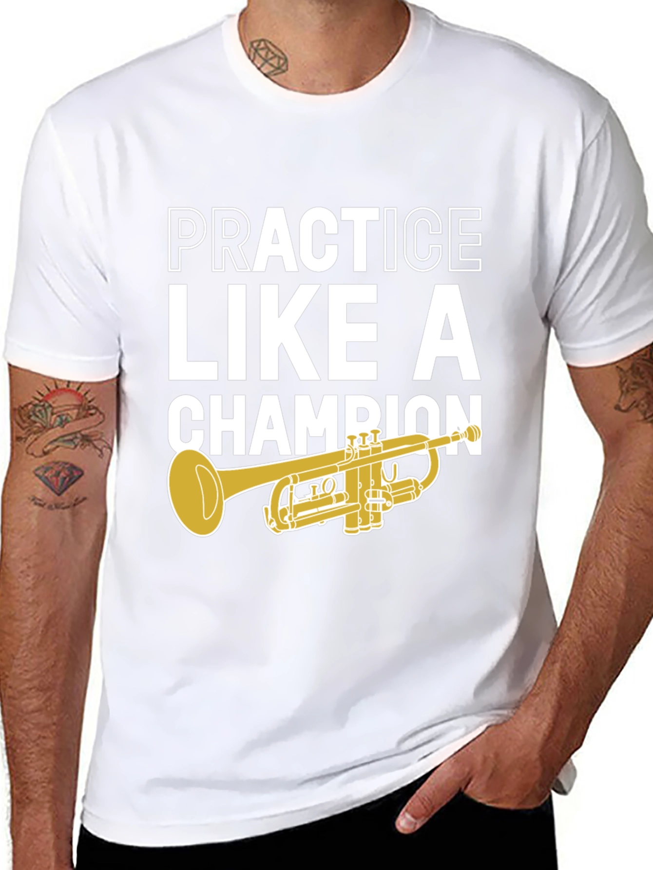 Practice Like A Champion Trumpet T-Shirt