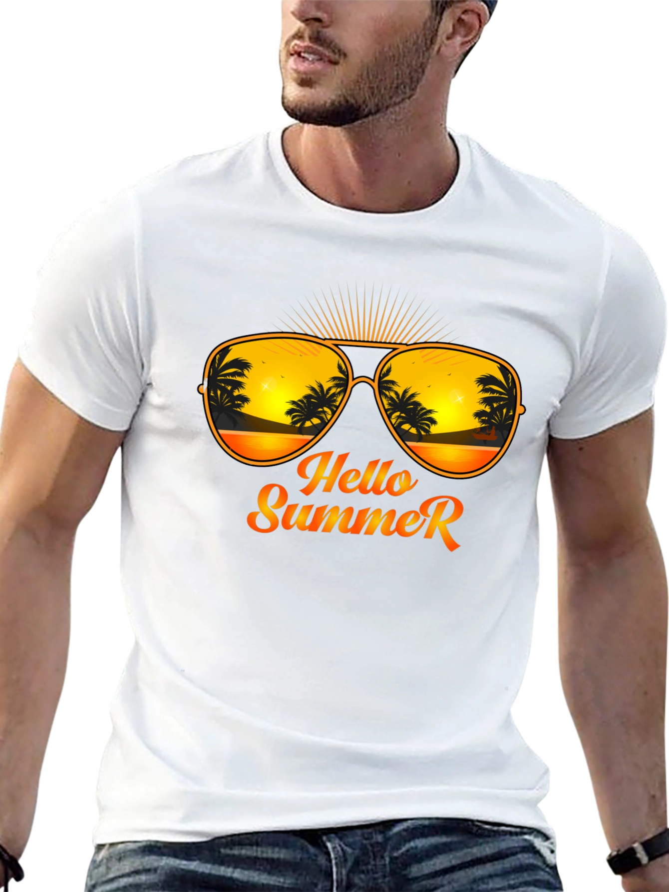 Hello Summer T-Shirt - Beach Vibes Tee