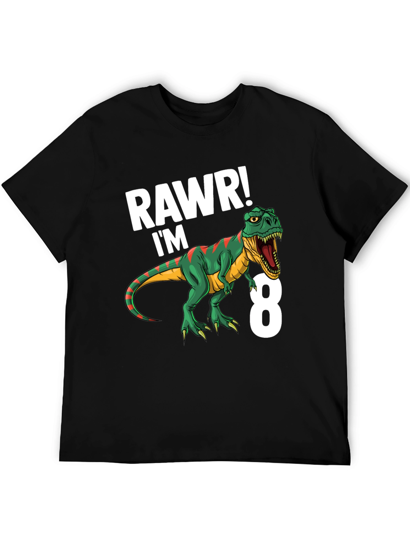 Rawr! Im 8 Dinosaur Birthday T-Shirt