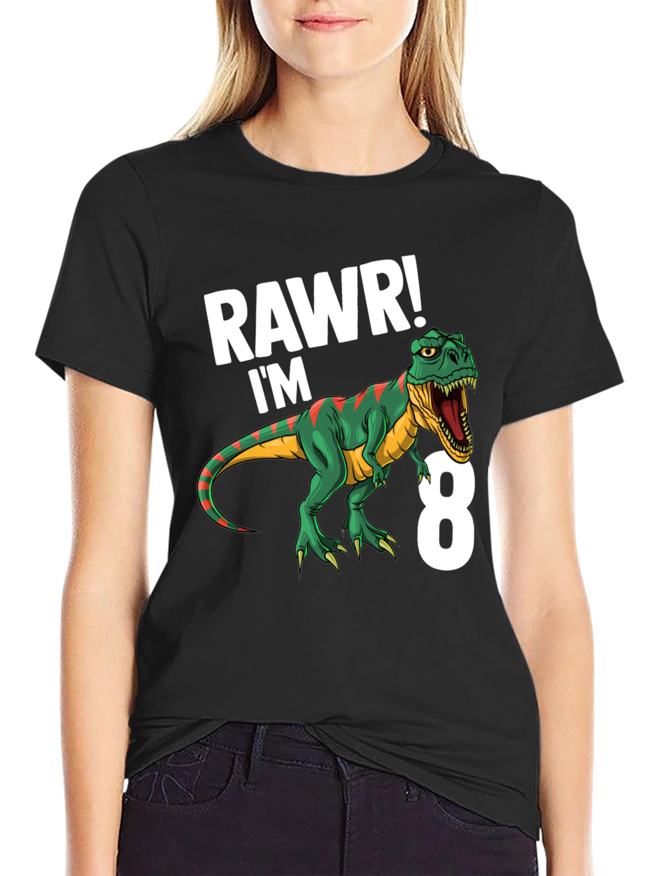 Rawr! Im 8 Dinosaur Birthday T-Shirt
