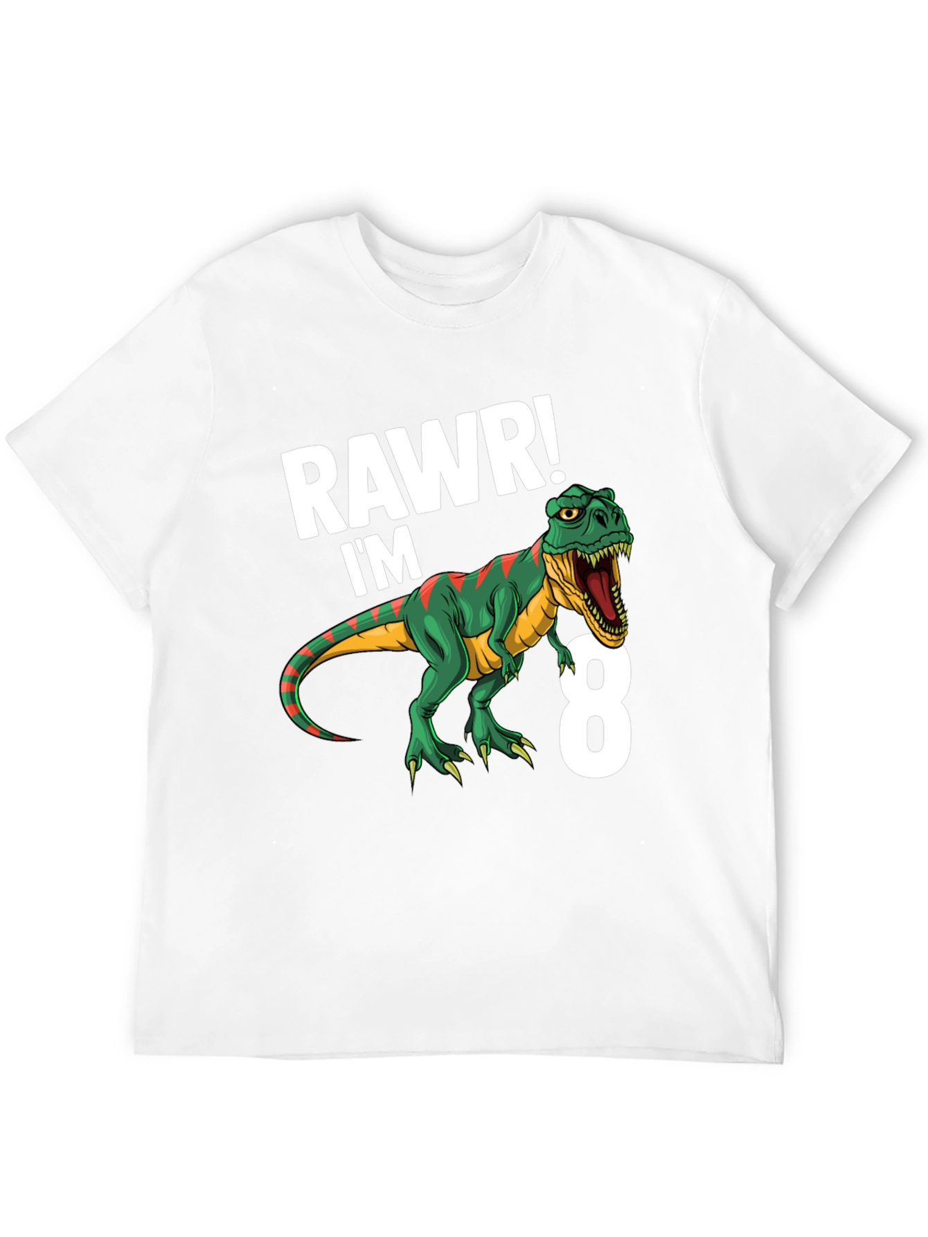 Rawr! Im 8 Dinosaur Birthday T-Shirt