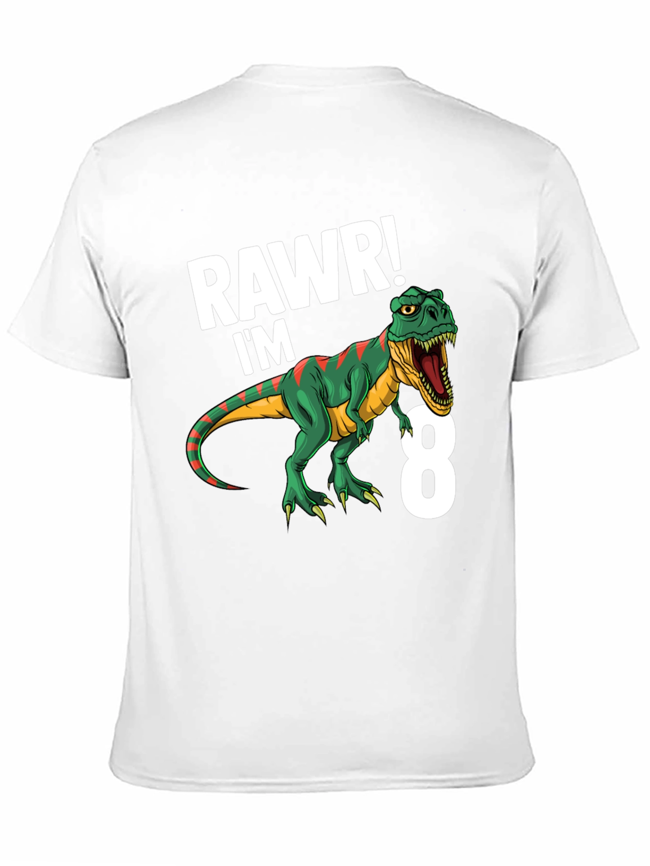 Rawr! Im 8 Dinosaur Birthday T-Shirt