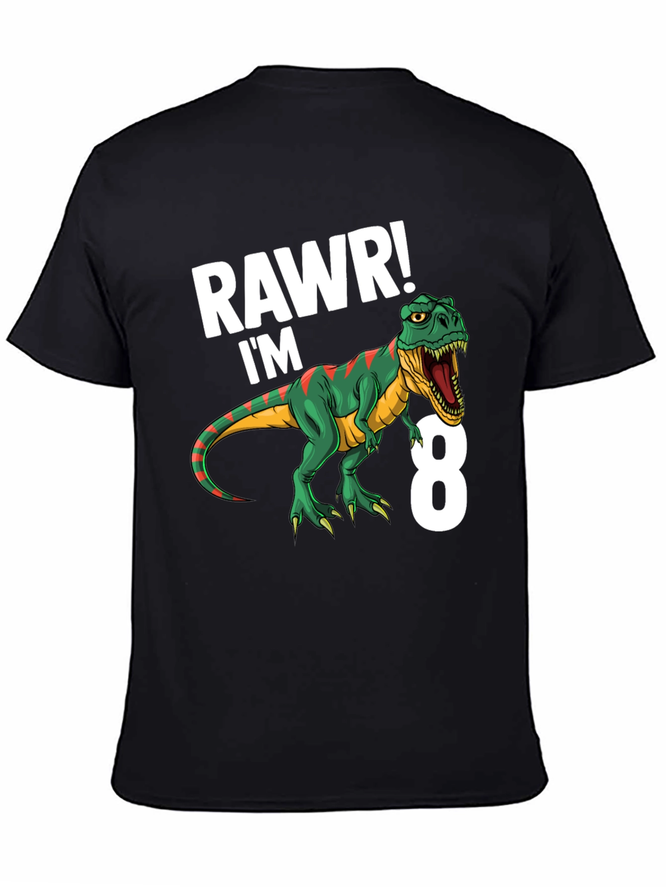 Rawr! Im 8 Dinosaur Birthday T-Shirt