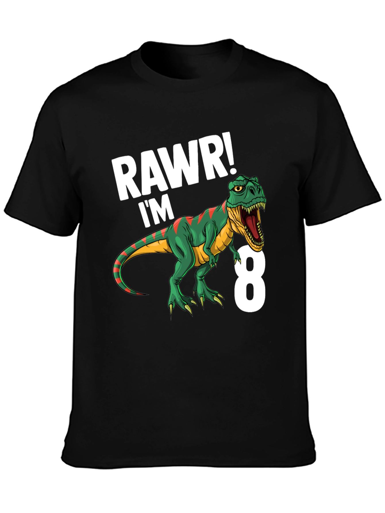 Rawr! Im 8 Dinosaur Birthday T-Shirt