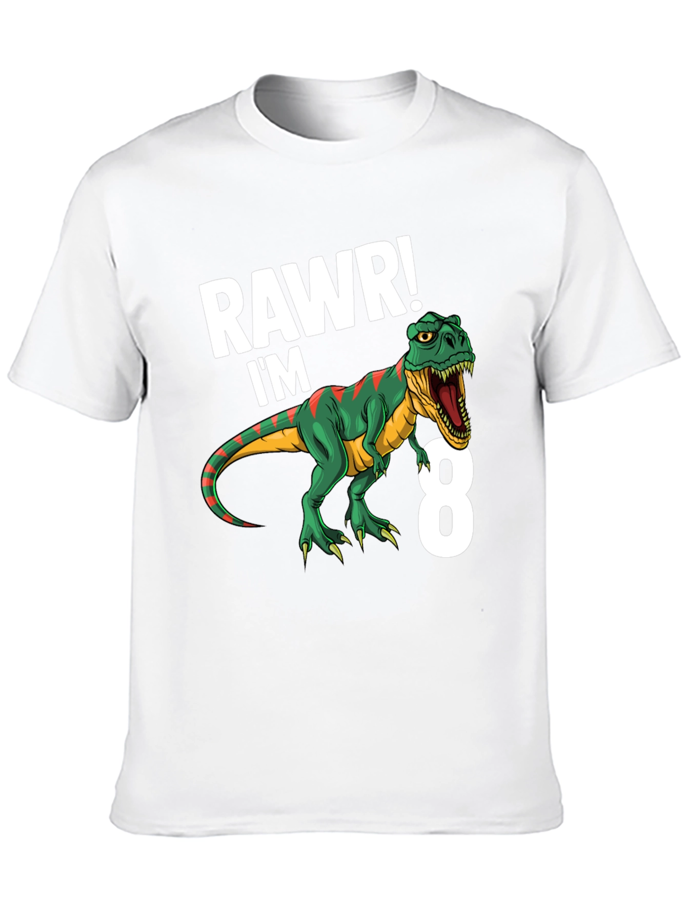 Rawr! Im 8 Dinosaur Birthday T-Shirt