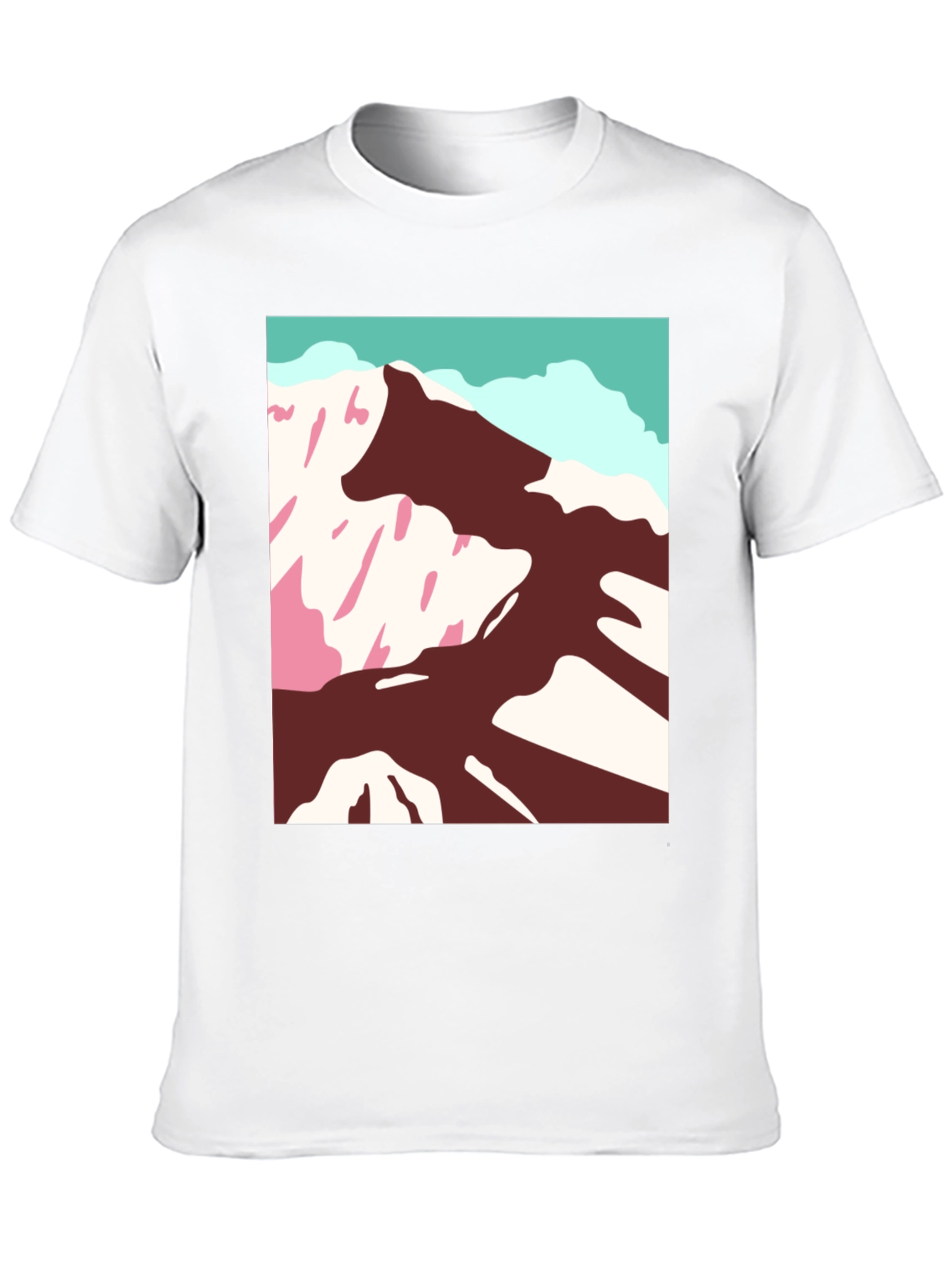 Mountain Graphic Tee - Stylish Black Cotton T-Shirt