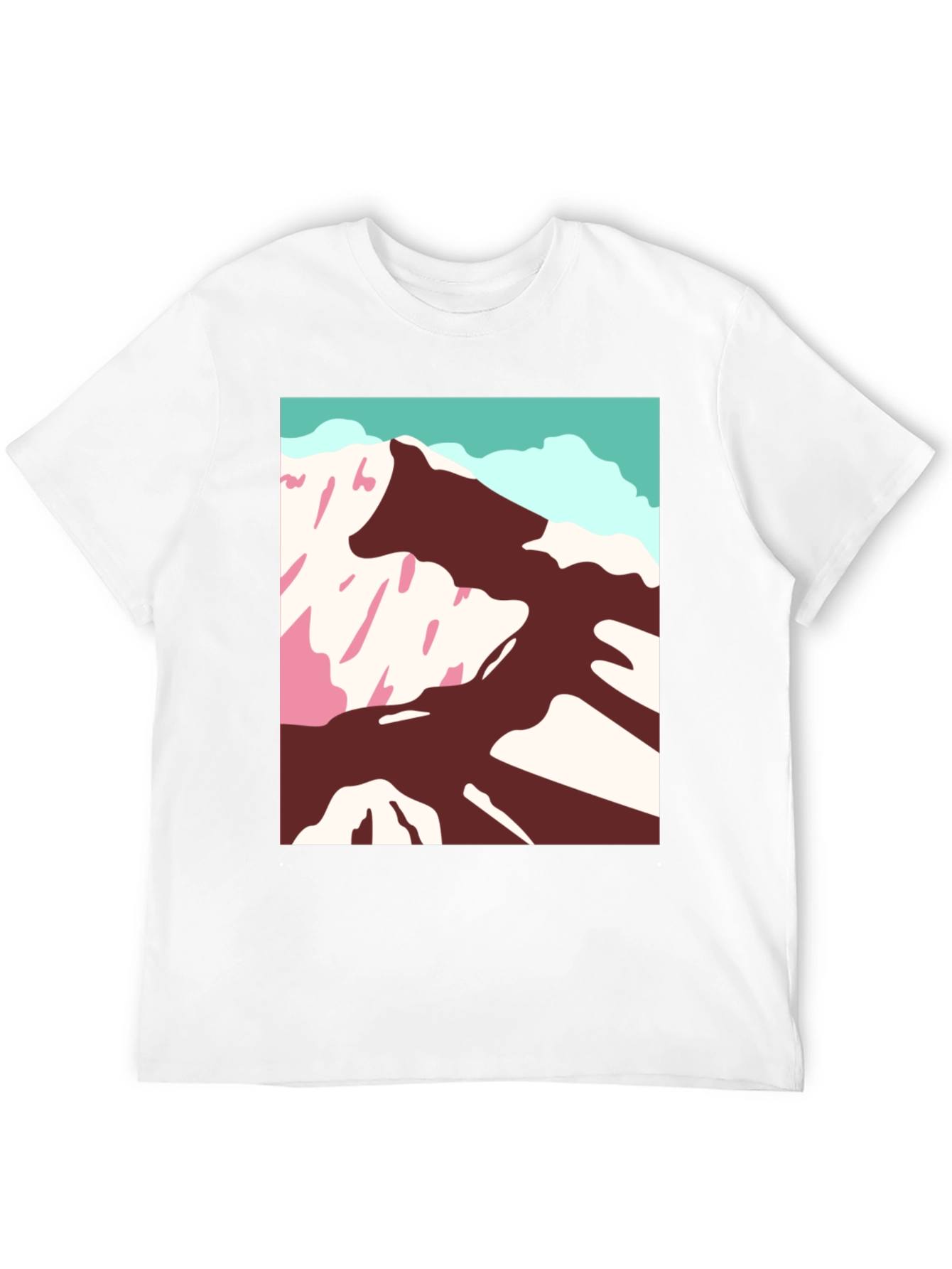 Mountain Graphic Tee - Stylish Black Cotton T-Shirt