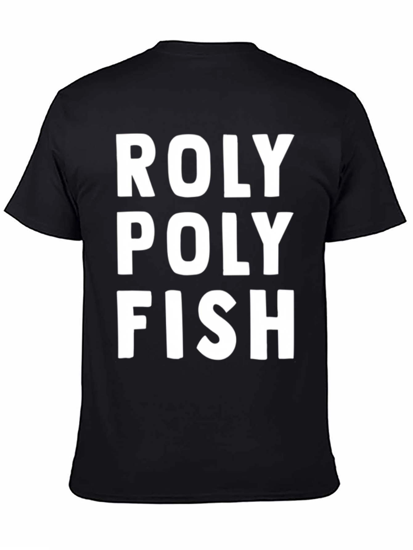 Roly Poly Fish Black T-Shirt