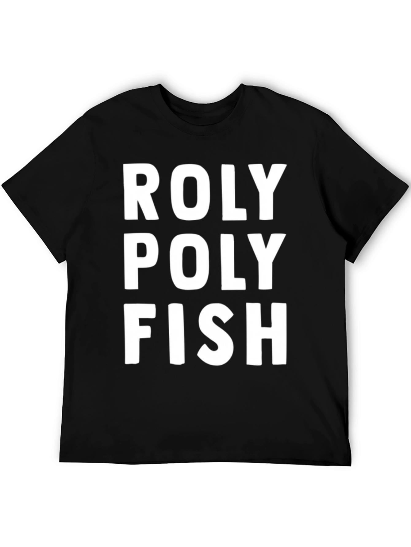 Roly Poly Fish Black T-Shirt
