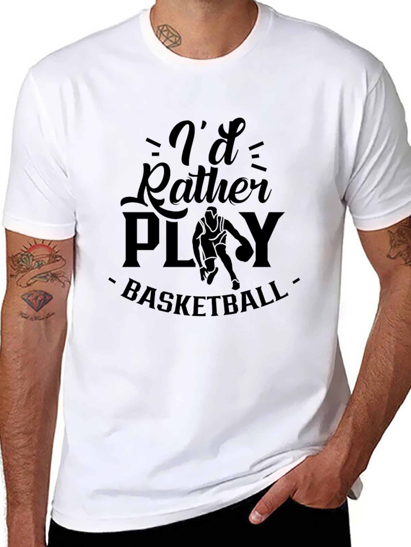 Id Rather Play Basketball T-Shirt - Sporty Tee