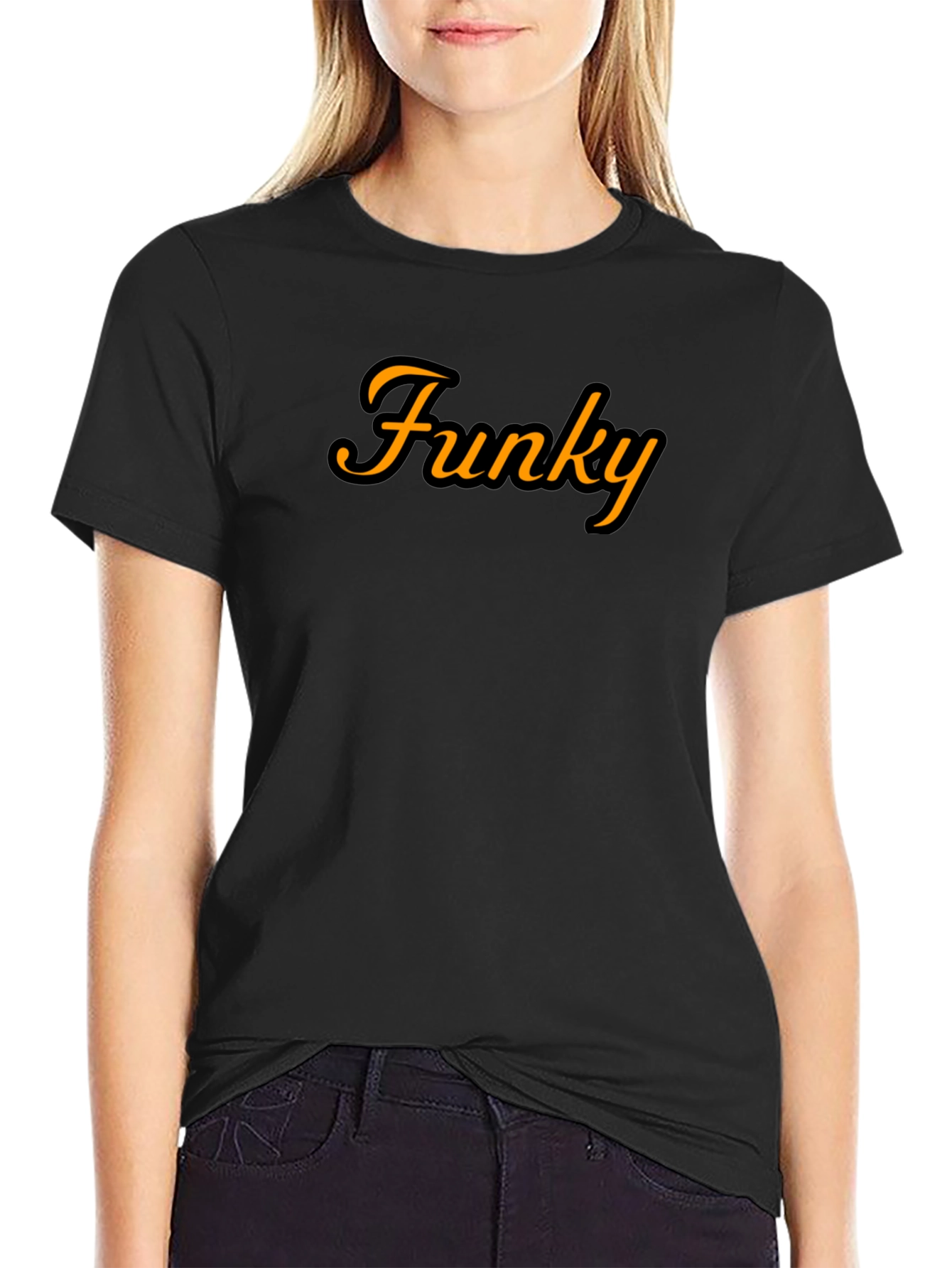 Funky Graphic Tee - Stylish Black T-Shirt