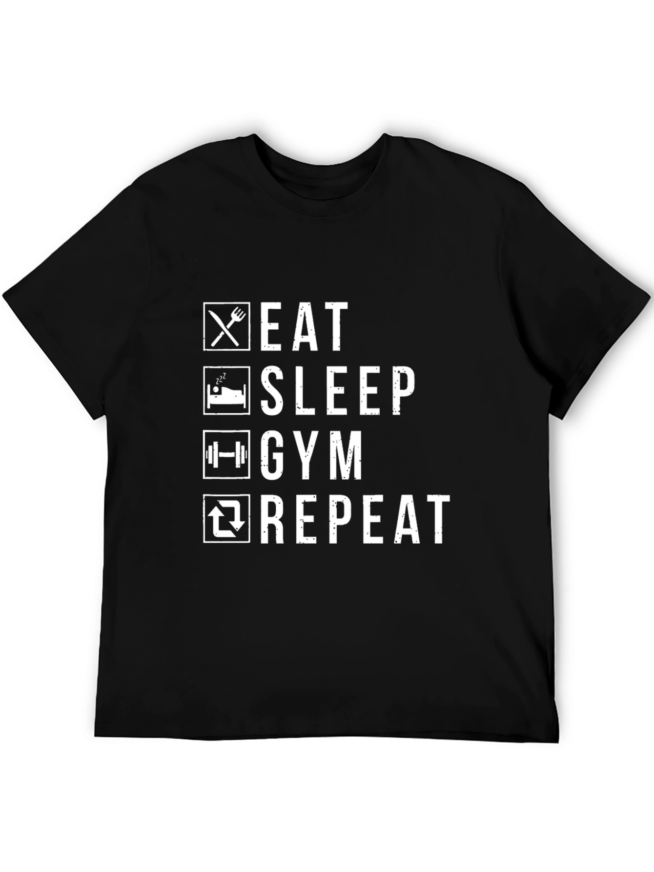 Eat Sleep Gym Repeat Graphic Tee