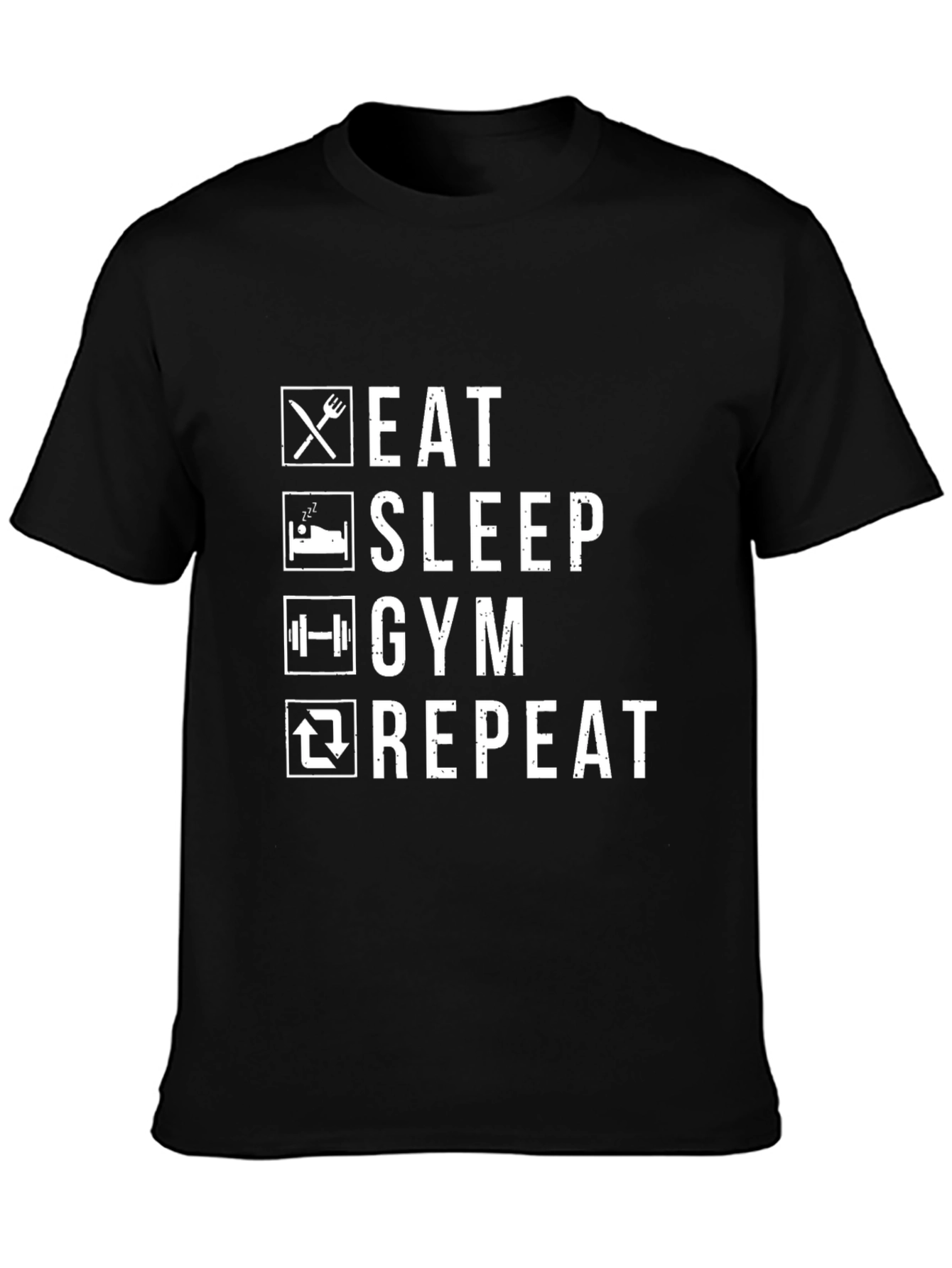 Eat Sleep Gym Repeat Graphic Tee