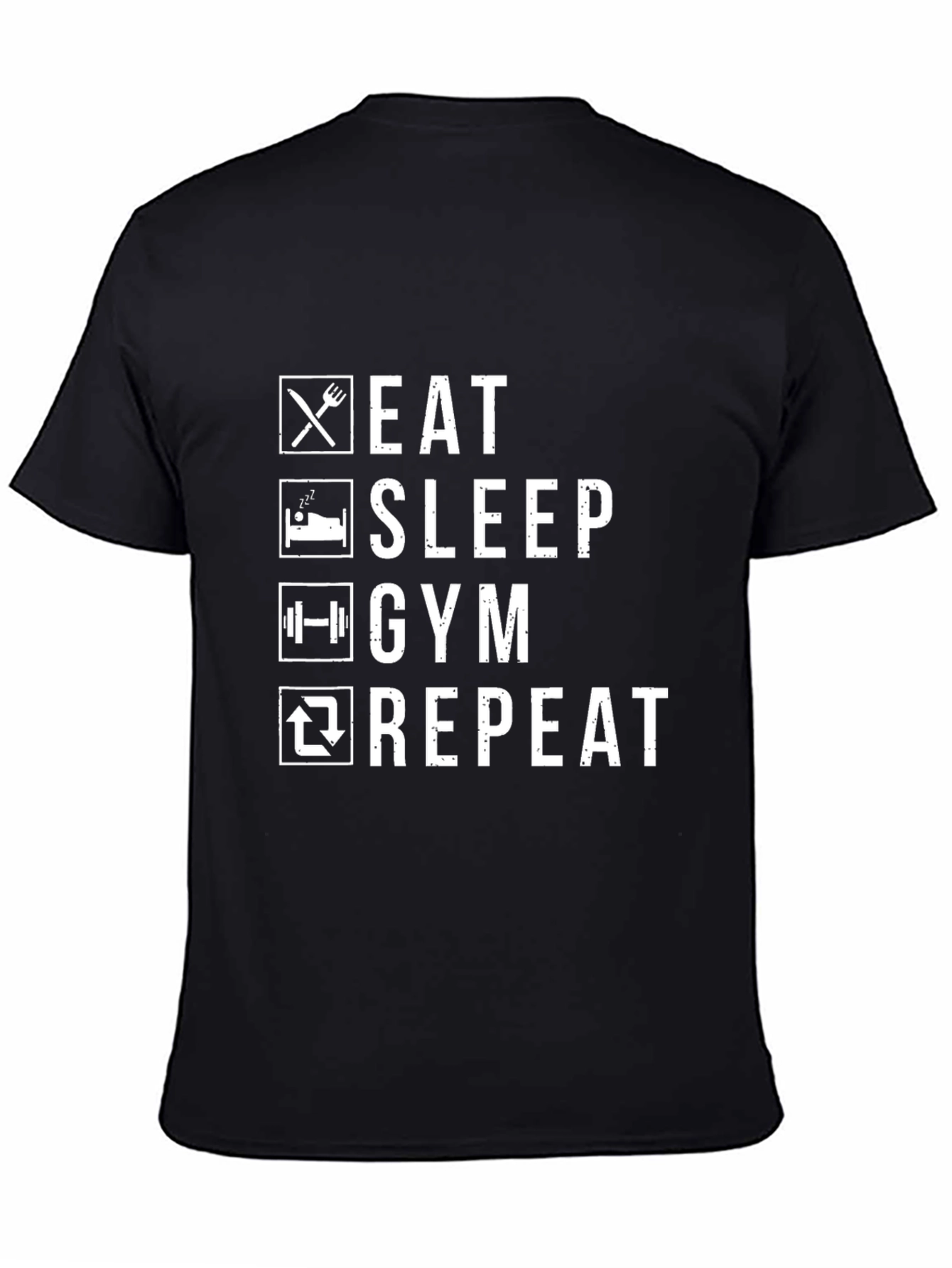 Eat Sleep Gym Repeat Graphic Tee
