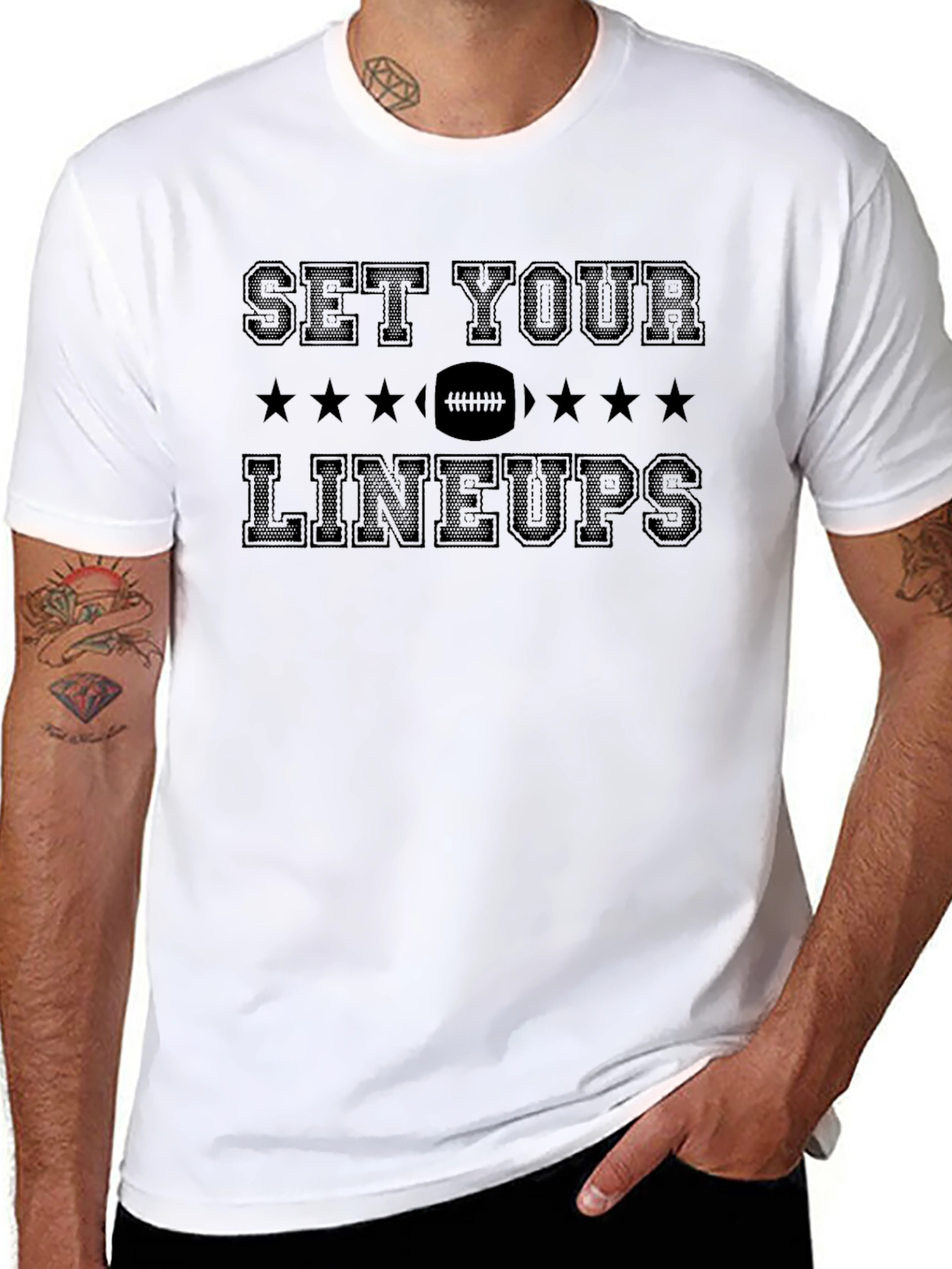 Set Your Lineups Football T-Shirt - Game Day Ready!