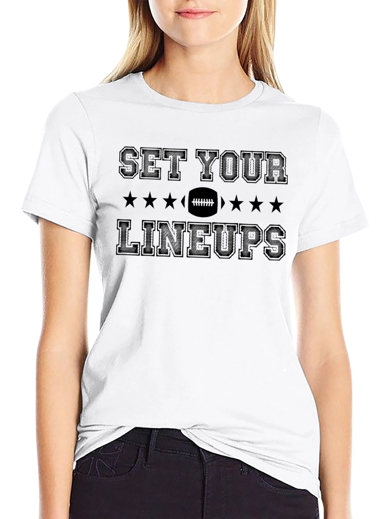 Set Your Lineups Football T-Shirt - Game Day Ready!