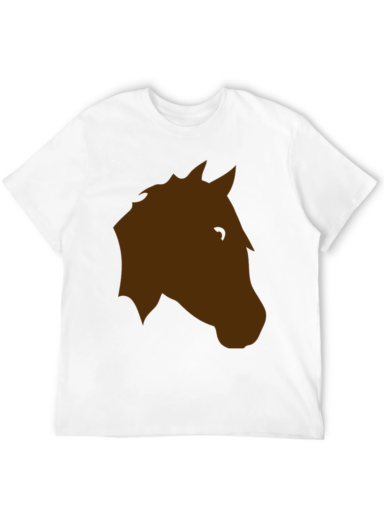 Horse Head Graphic T-Shirt - Casual Black Tee