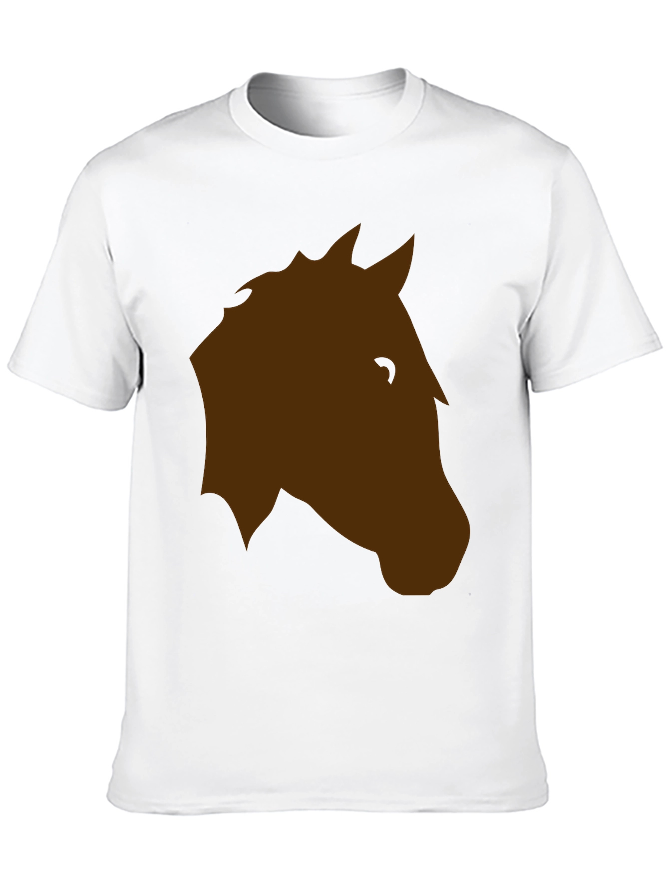 Horse Head Graphic T-Shirt - Casual Black Tee