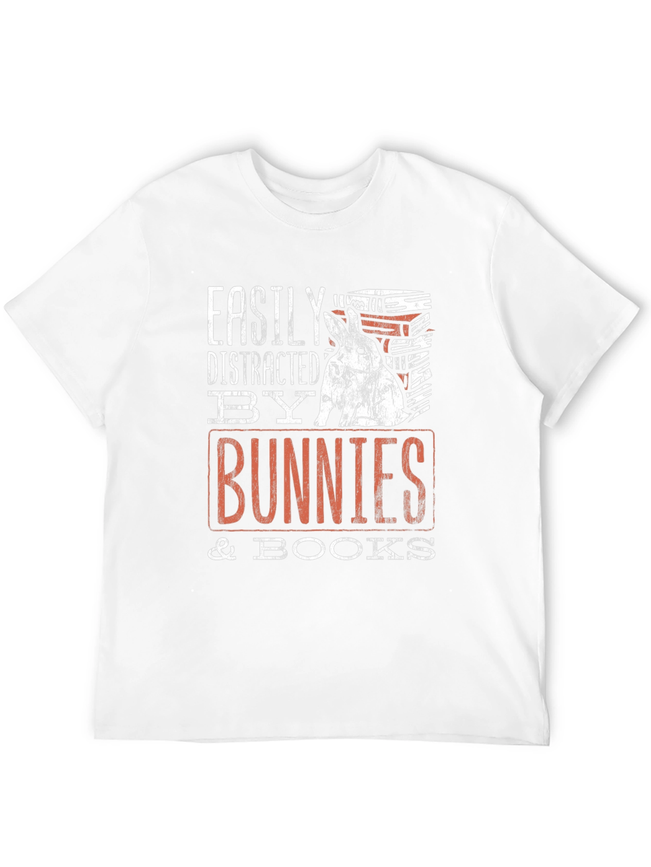 Easily Distracted By Bunnies and Books T-Shirt