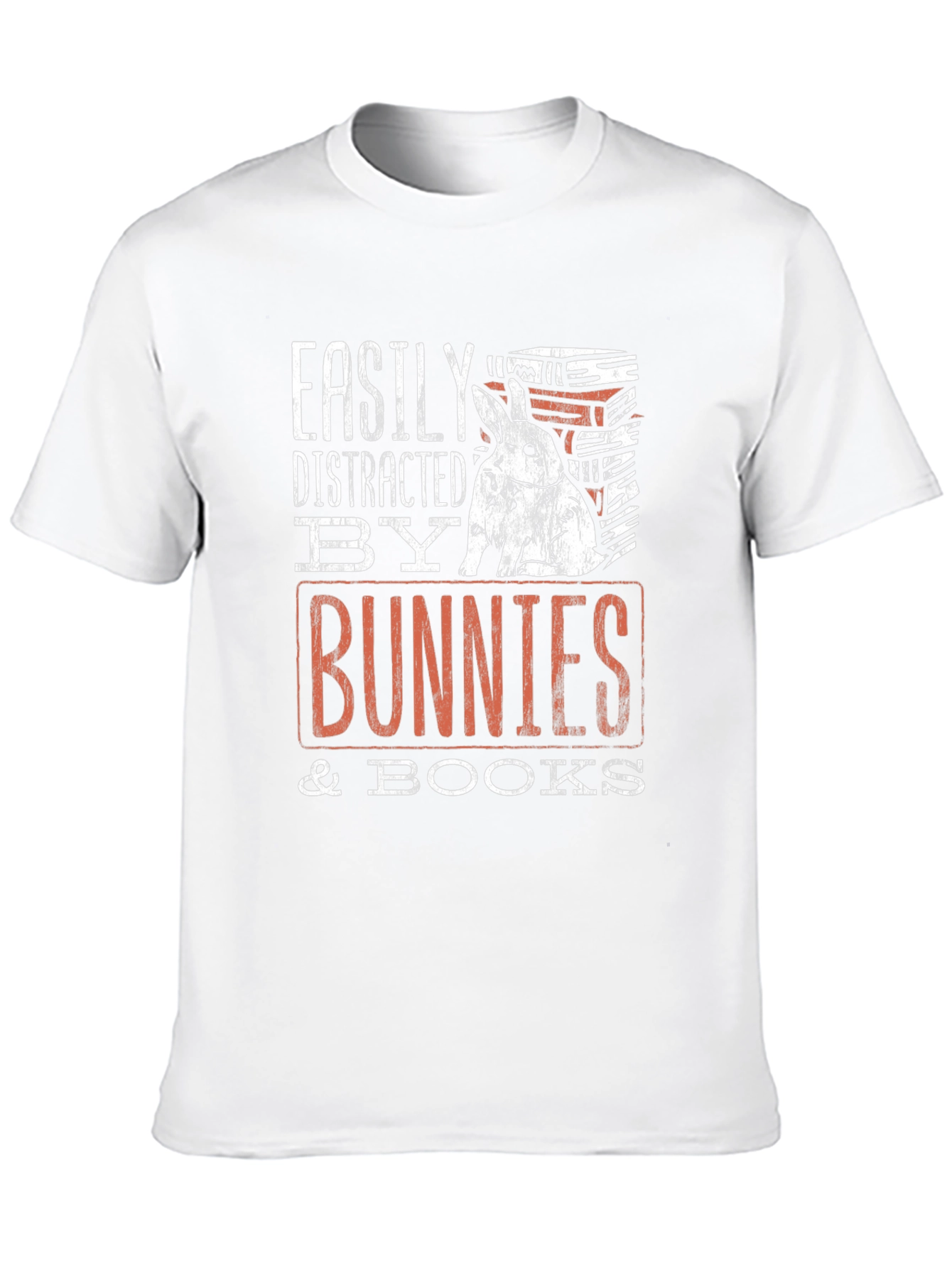 Easily Distracted By Bunnies and Books T-Shirt