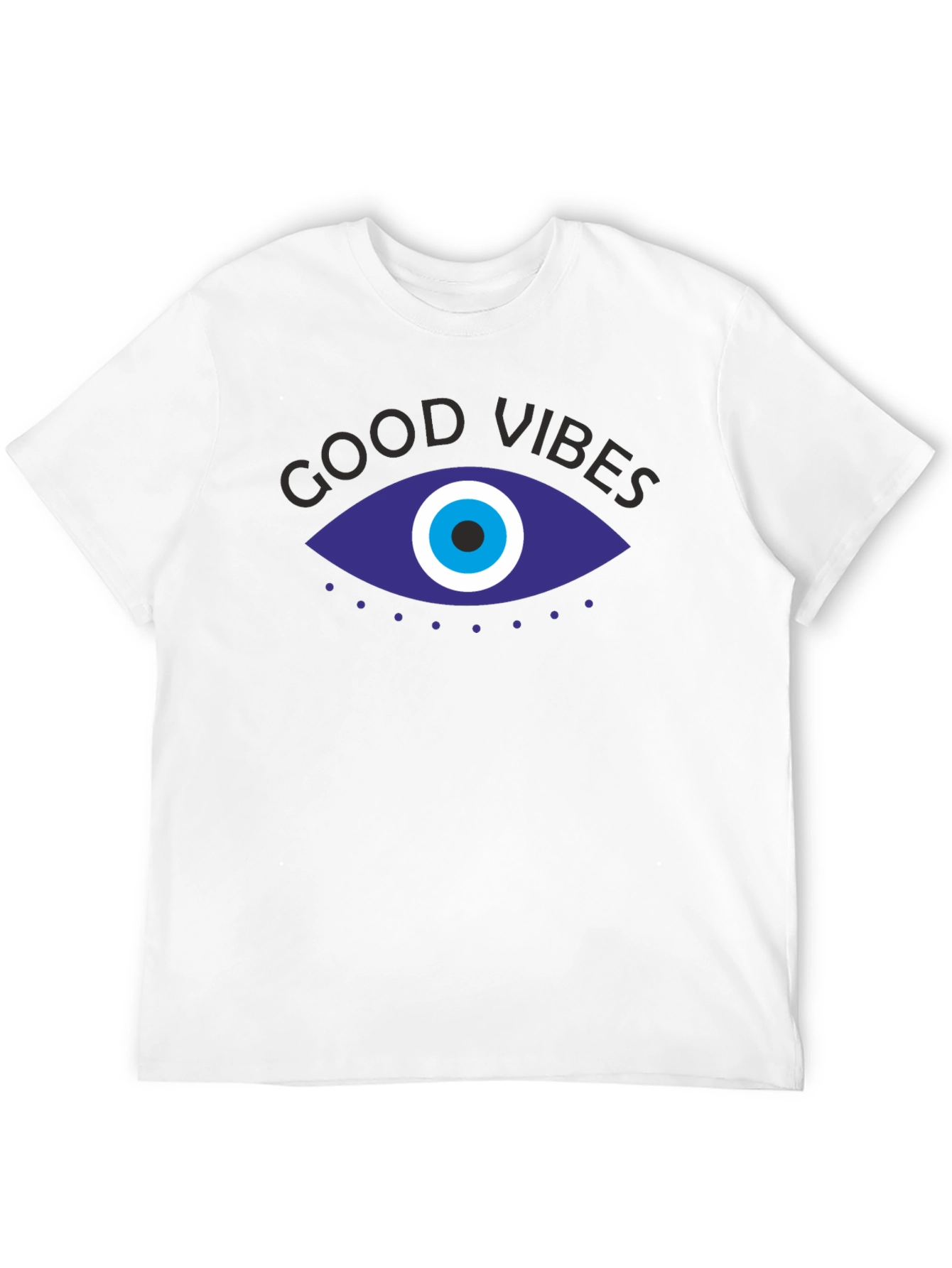 Good Vibes Evil Eye Graphic Tee - Black Unisex