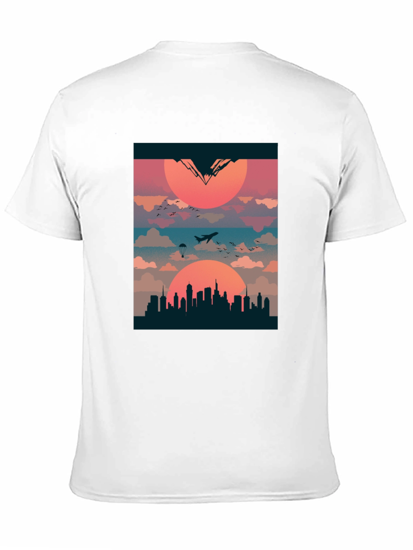 Sunset Cityscape Graphic Tee - Urban Adventure T-Shirt