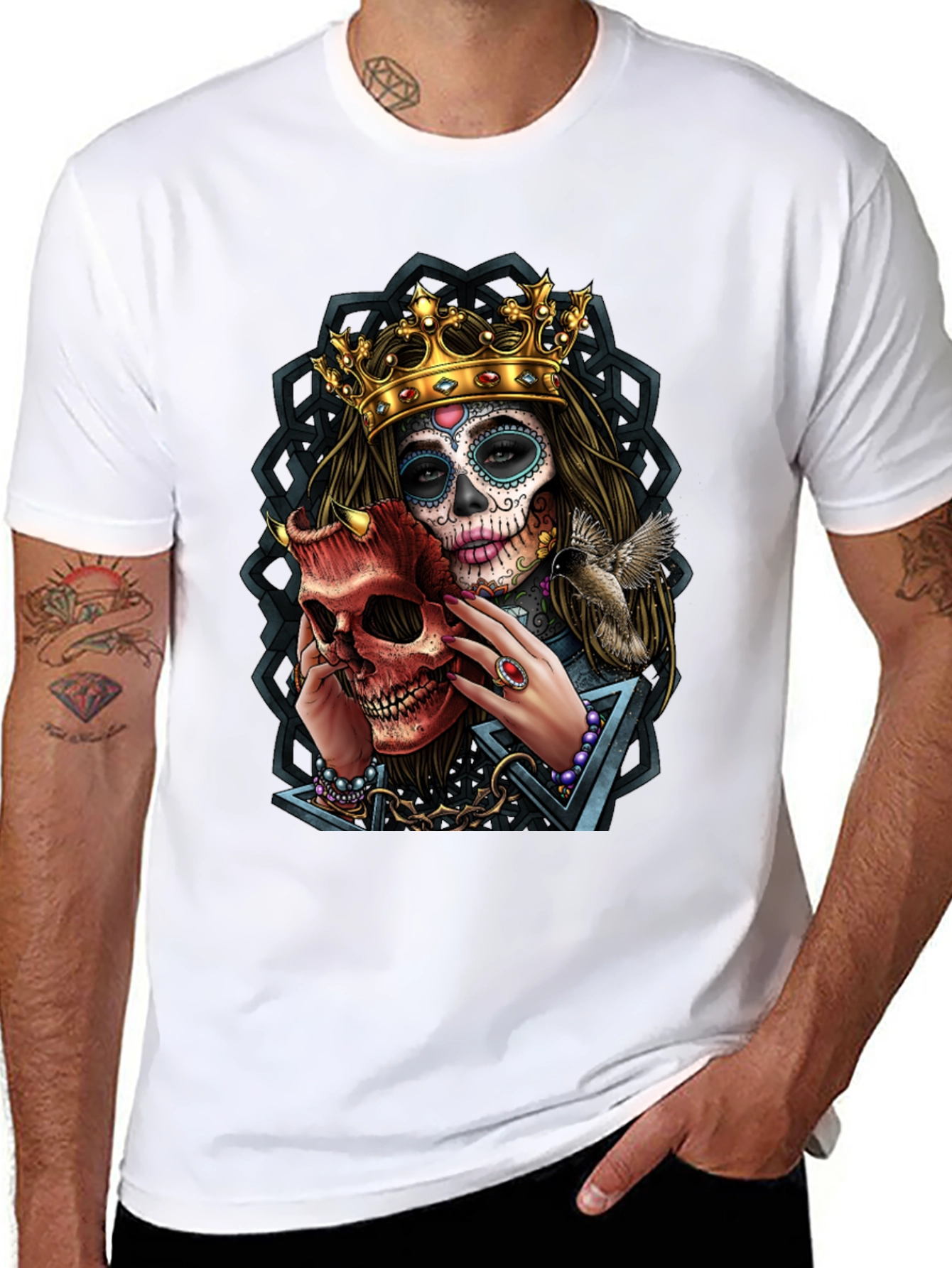 Sugar Skull Queen Mens Graphic Tee