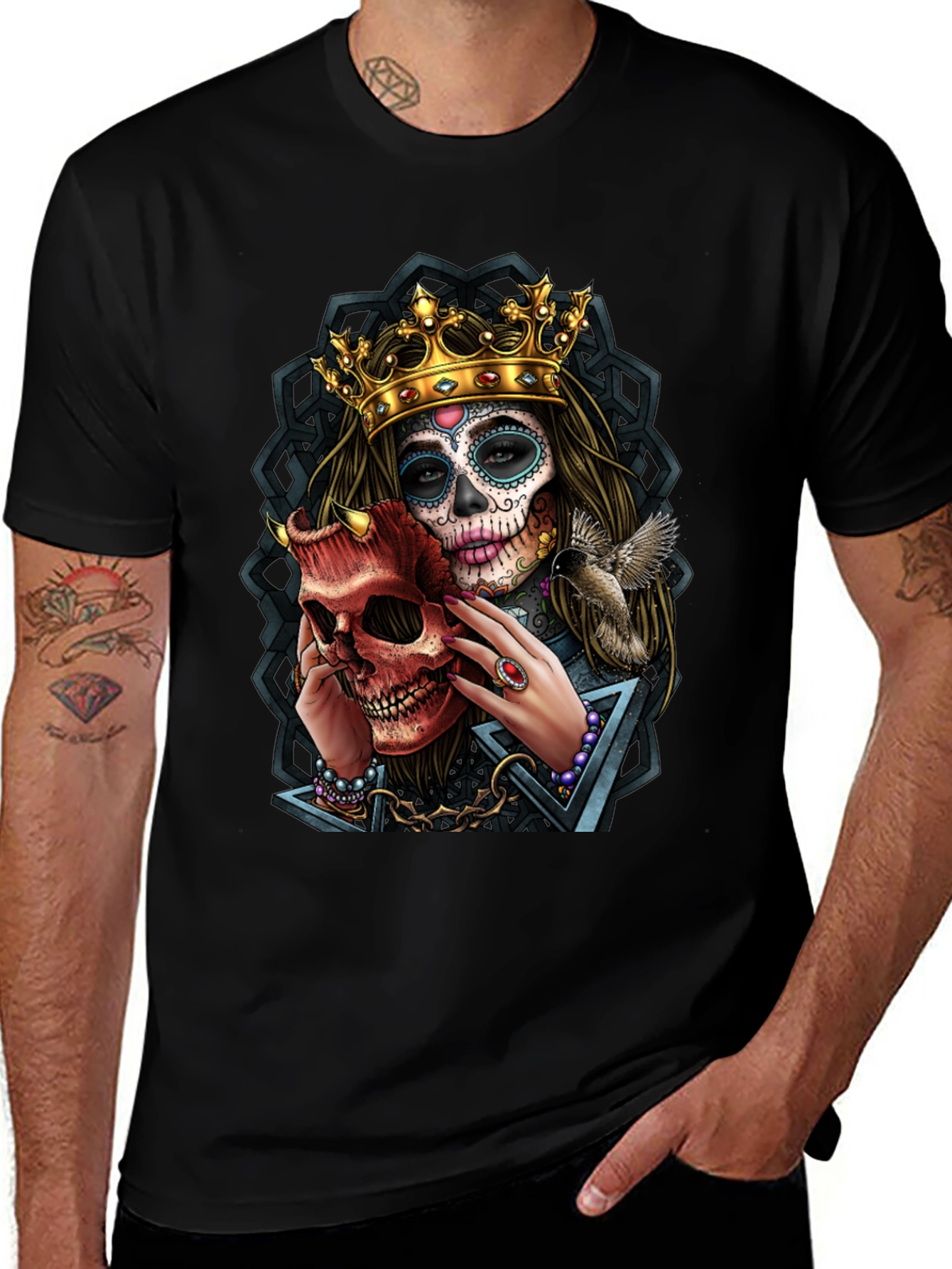 Sugar Skull Queen Mens Graphic Tee