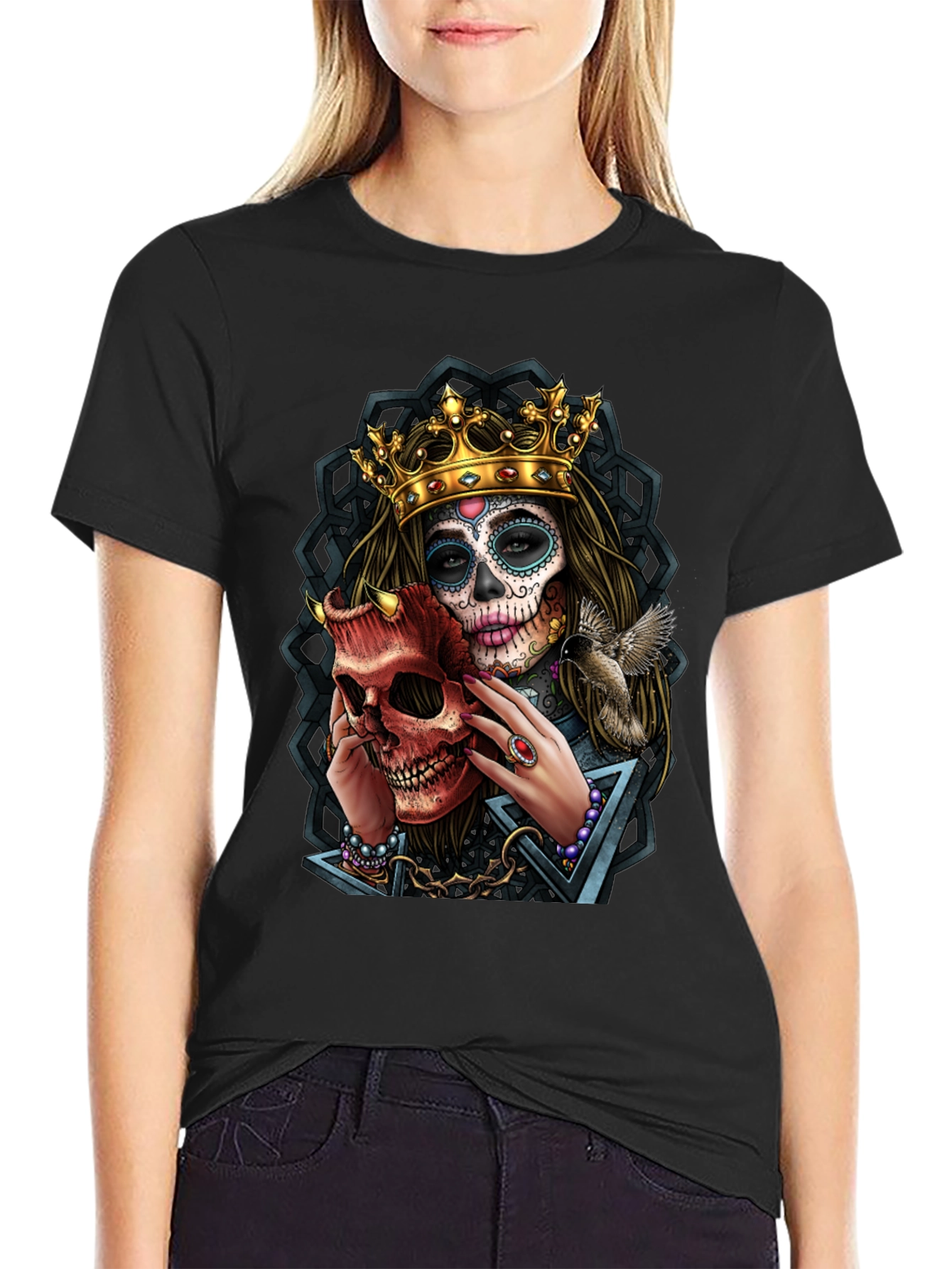 Sugar Skull Queen Mens Graphic Tee