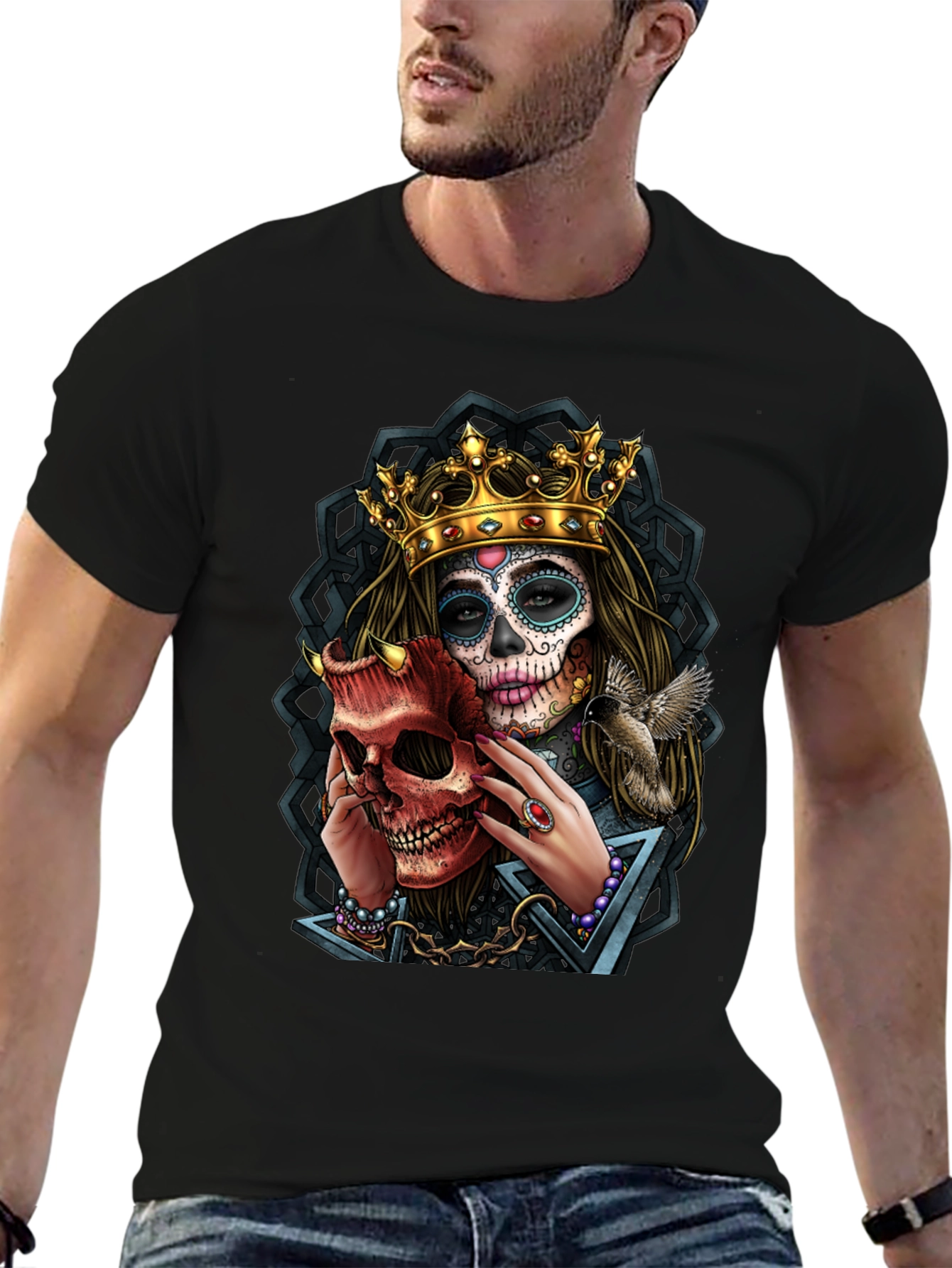 Sugar Skull Queen Mens Graphic Tee