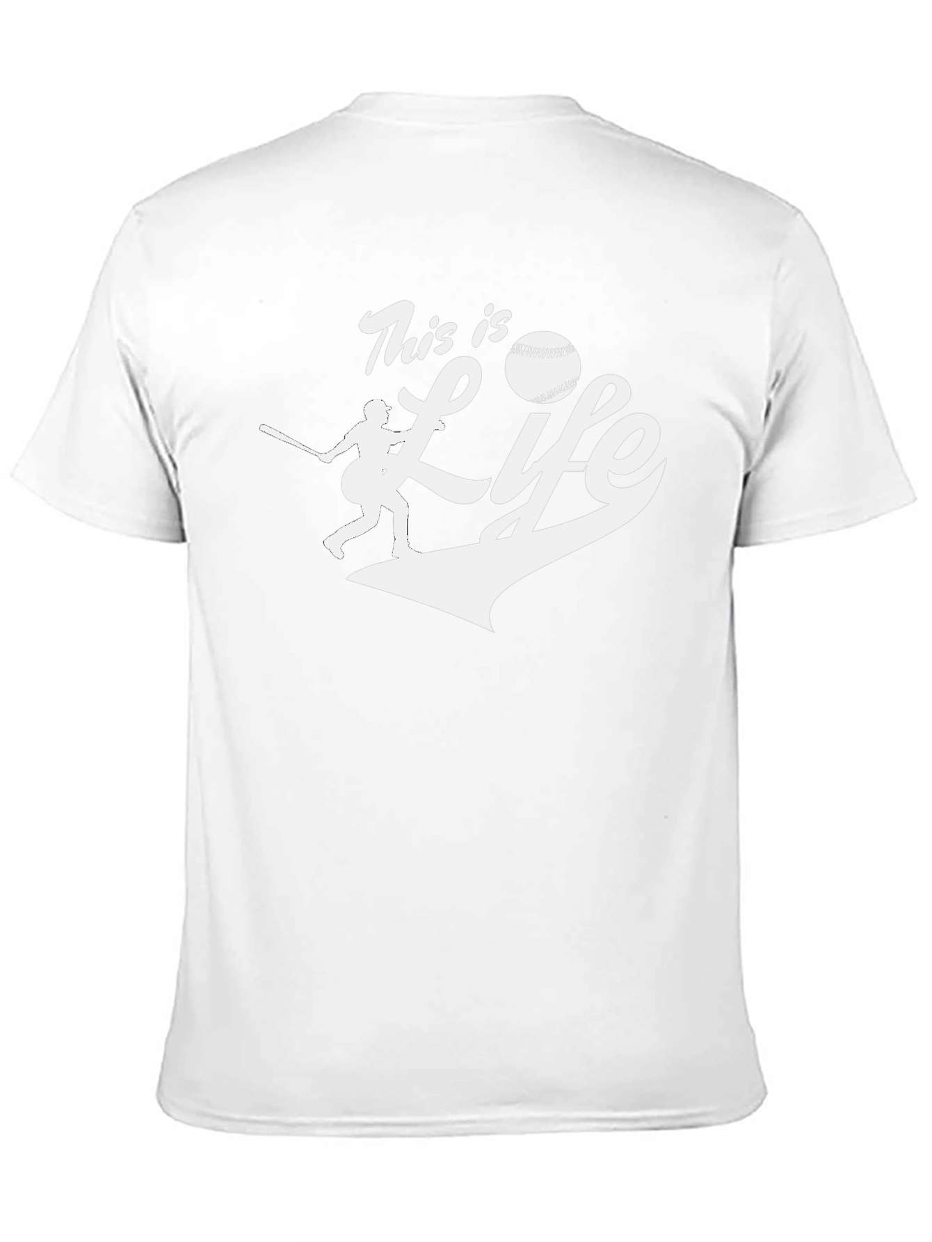This is Life Baseball T-Shirt Black Cotton Tee