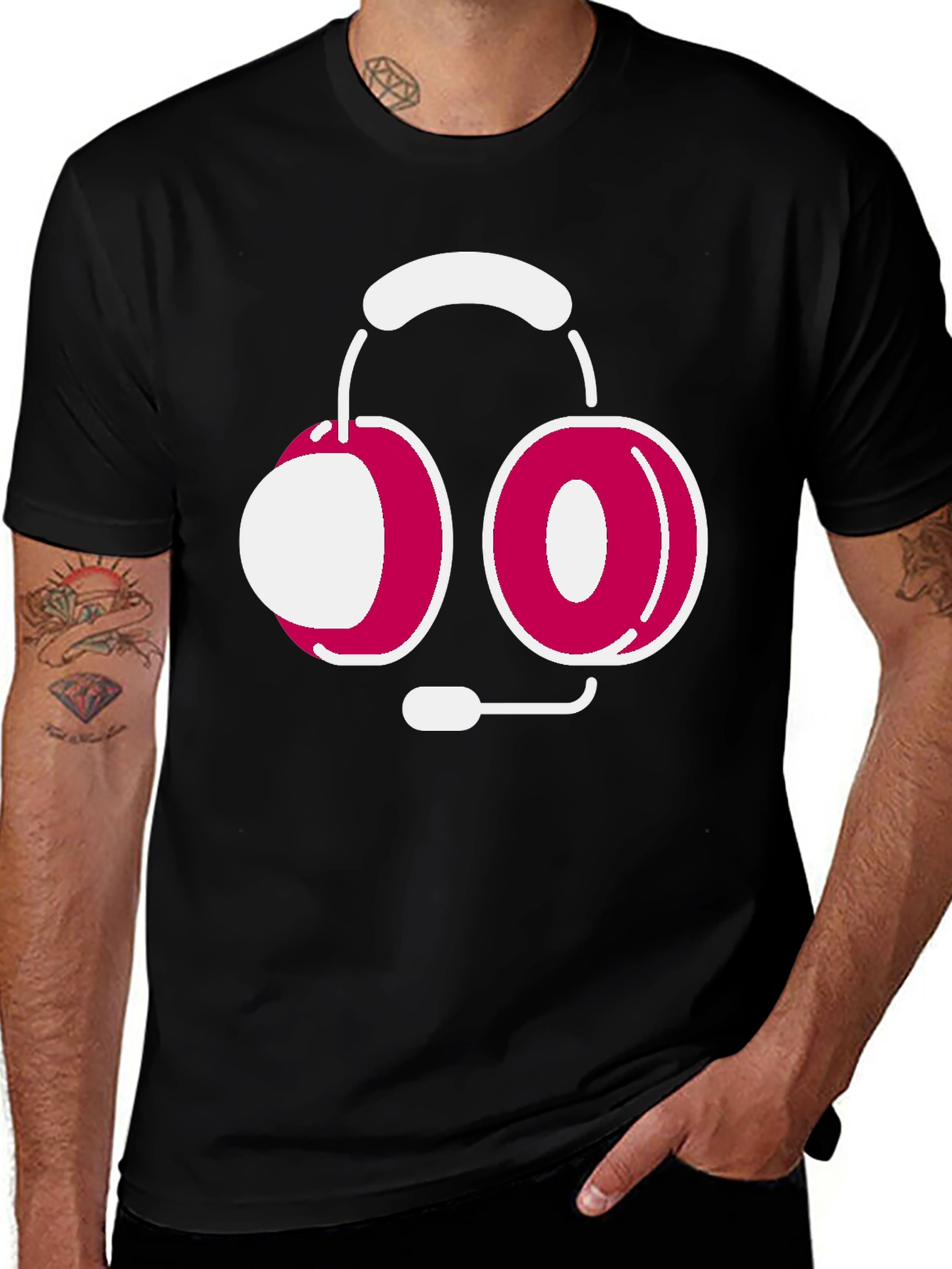 Gamer Headset Graphic Tee - Modern Style